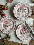 Suite de 6 assiettes à dessert Johnson Bros modèle Rose Chintz