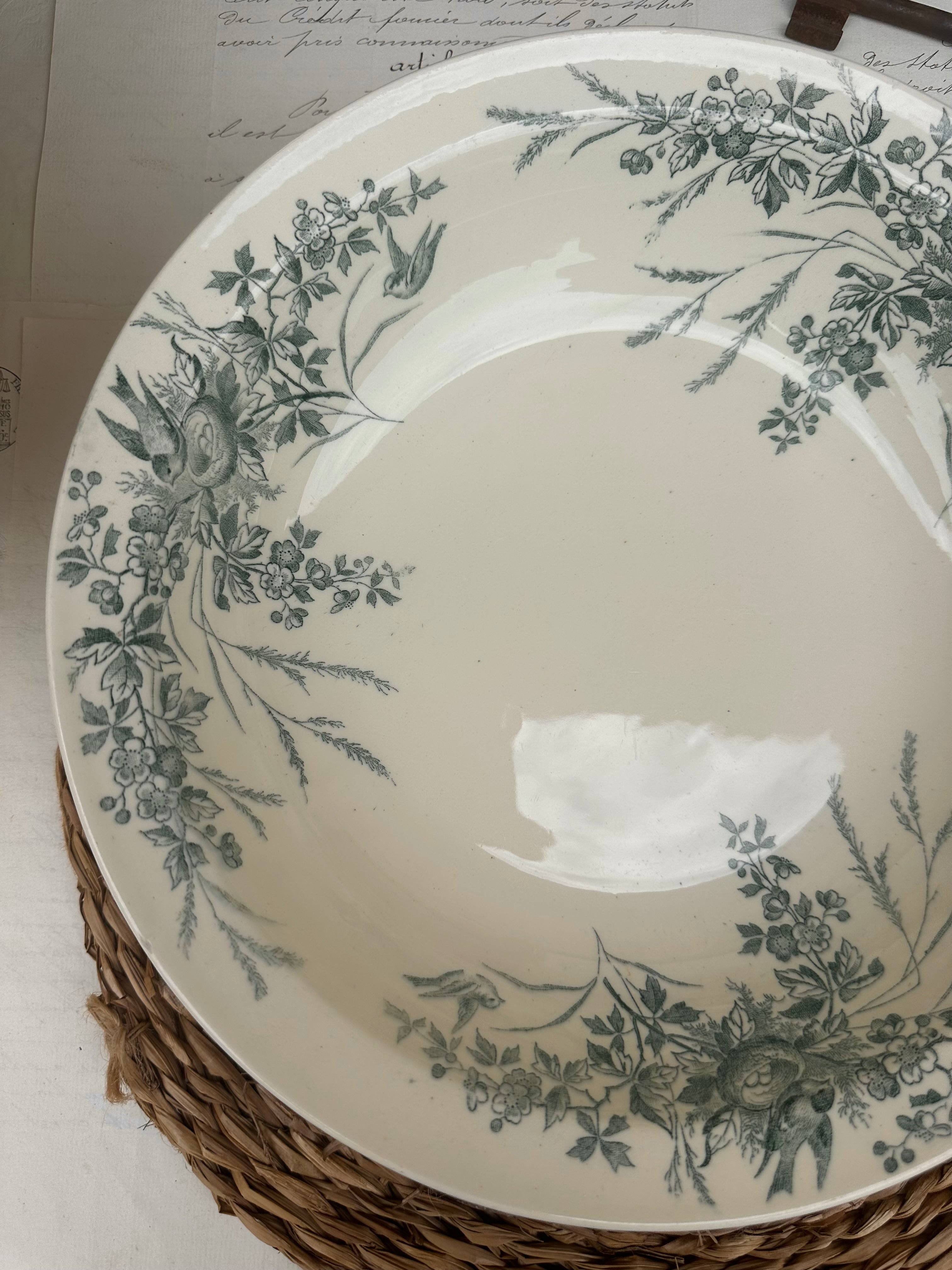 Plat creux Creil et Montereau modèle Linotte