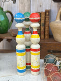 Set of 3 large antique skittles