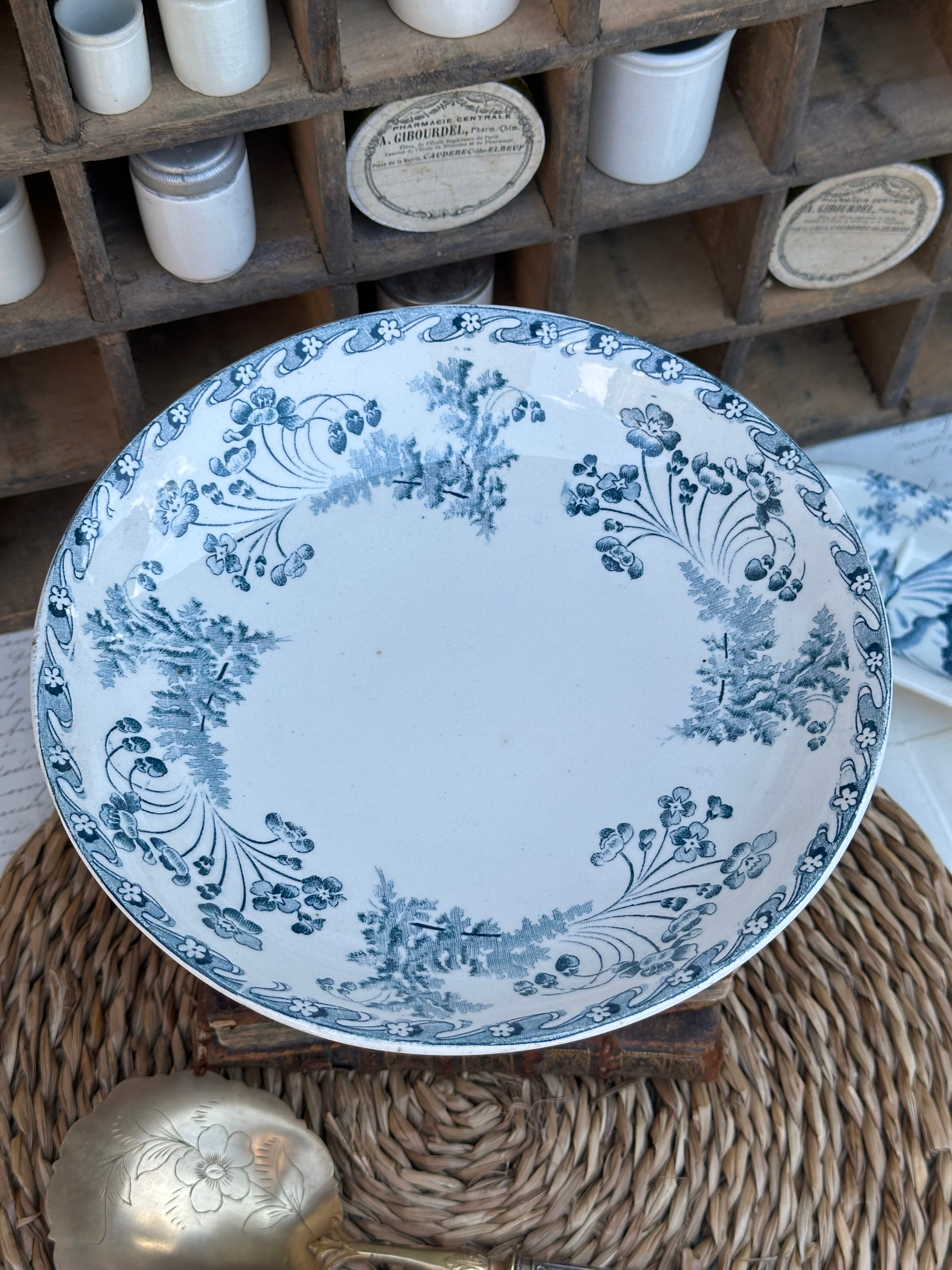 Fruit bowl terre de fer Longwy Chartres model