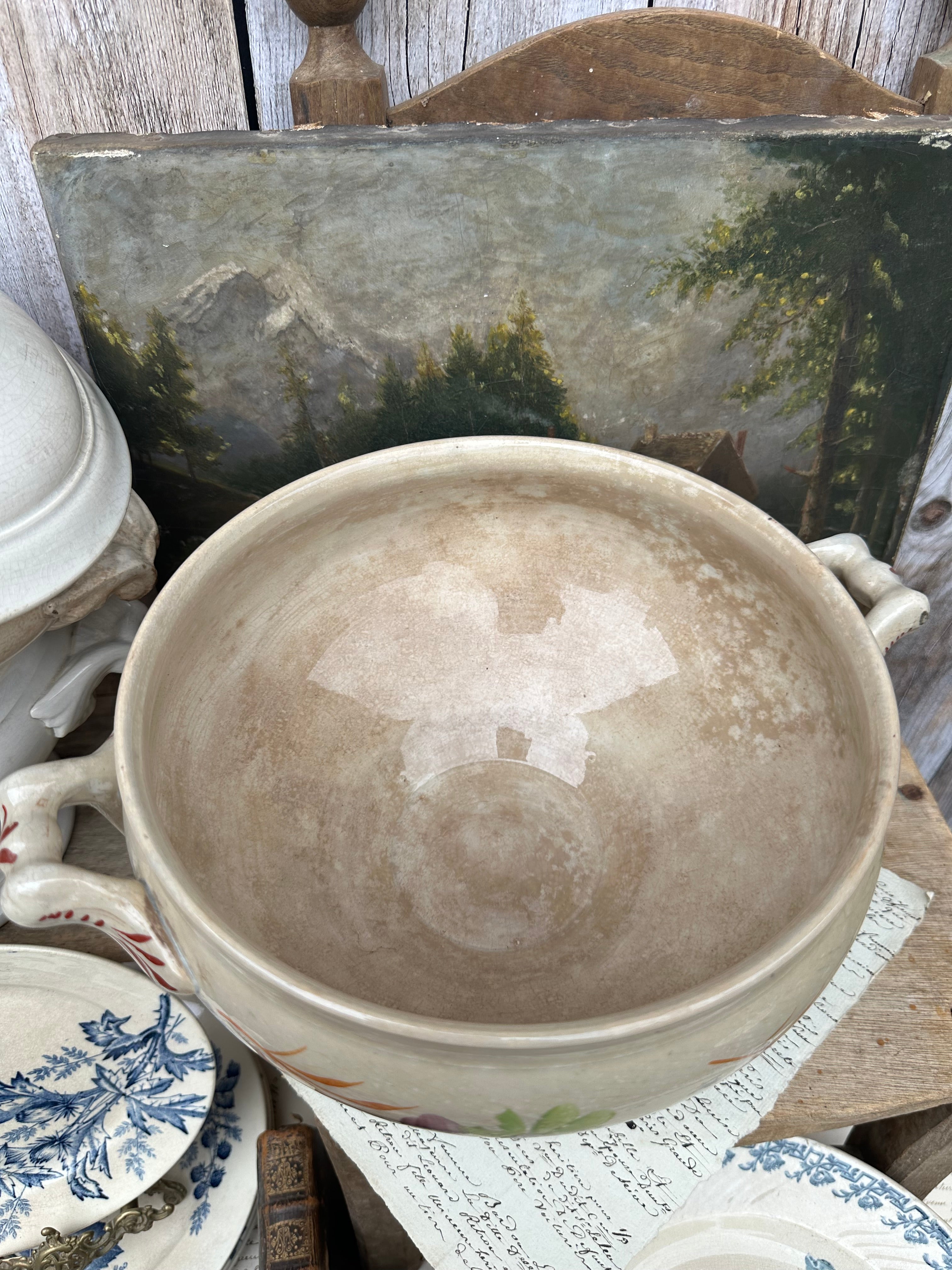 St. Amand tureen with patinated finish