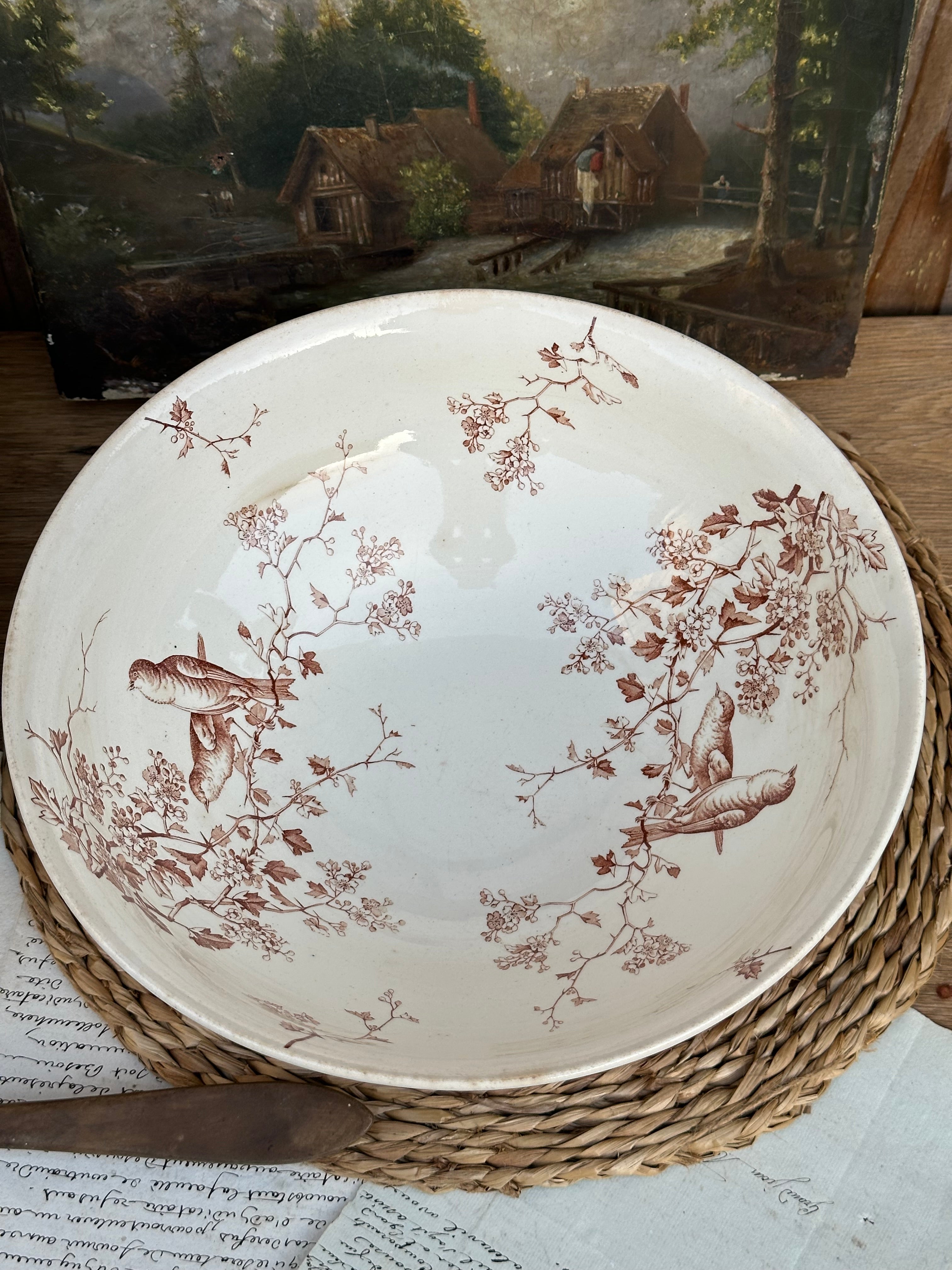 Saladier terre de fer Lunéville modèle Fauvette