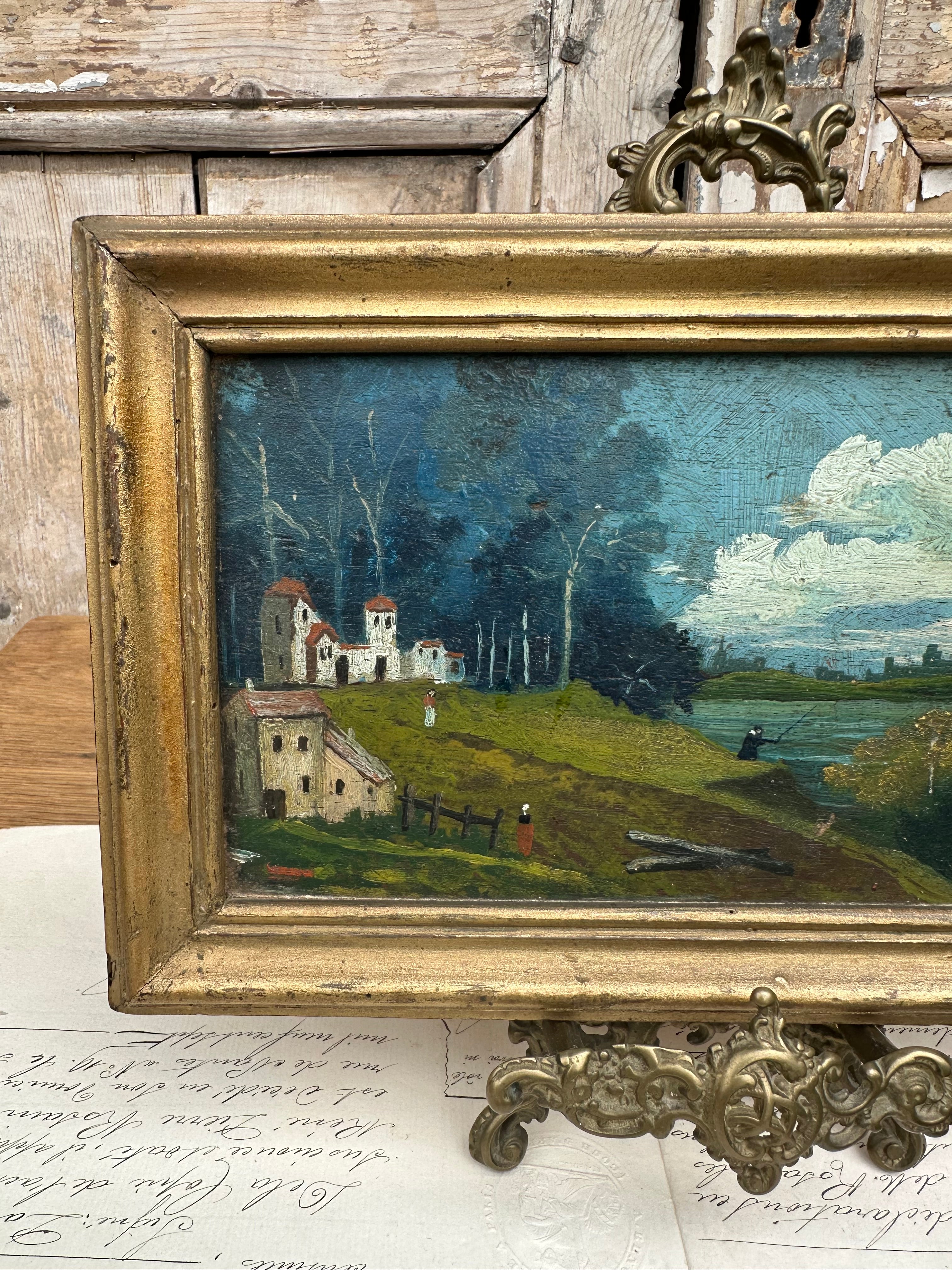 Small oil painting on panel