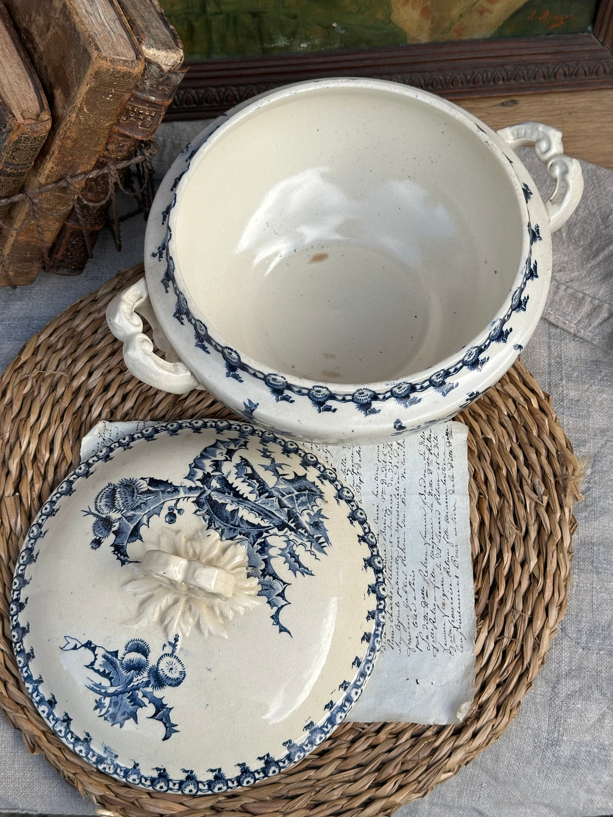 Gien Chardons Covered Vegetable Dish
