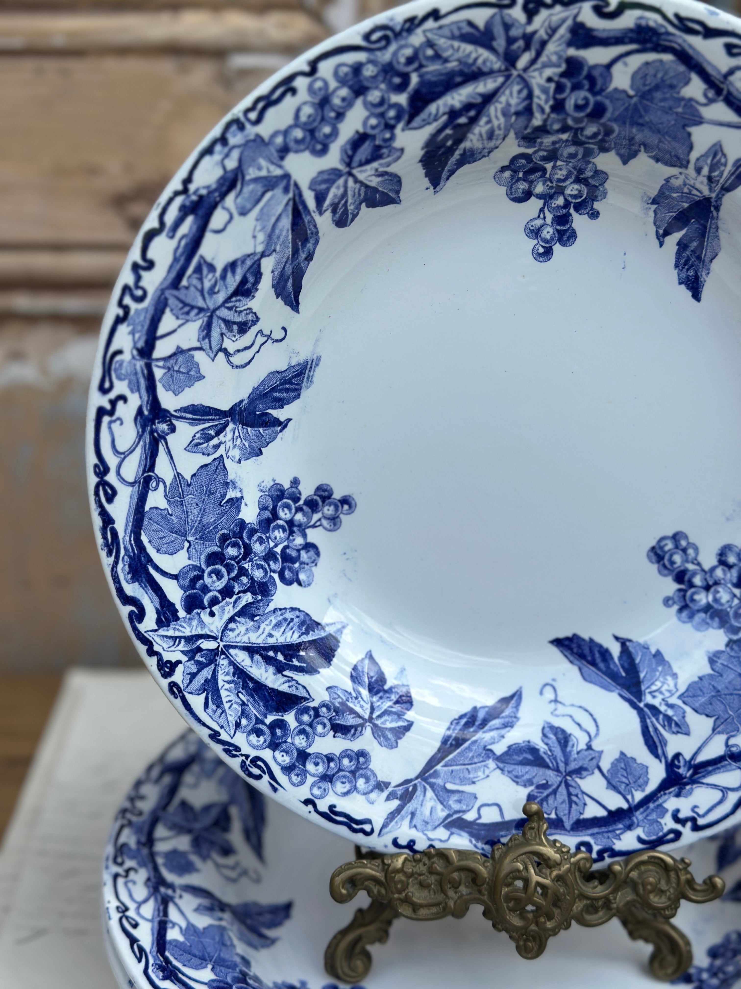 Suite de 6 assiettes creuses Creil et Montereau modèle El Kantara