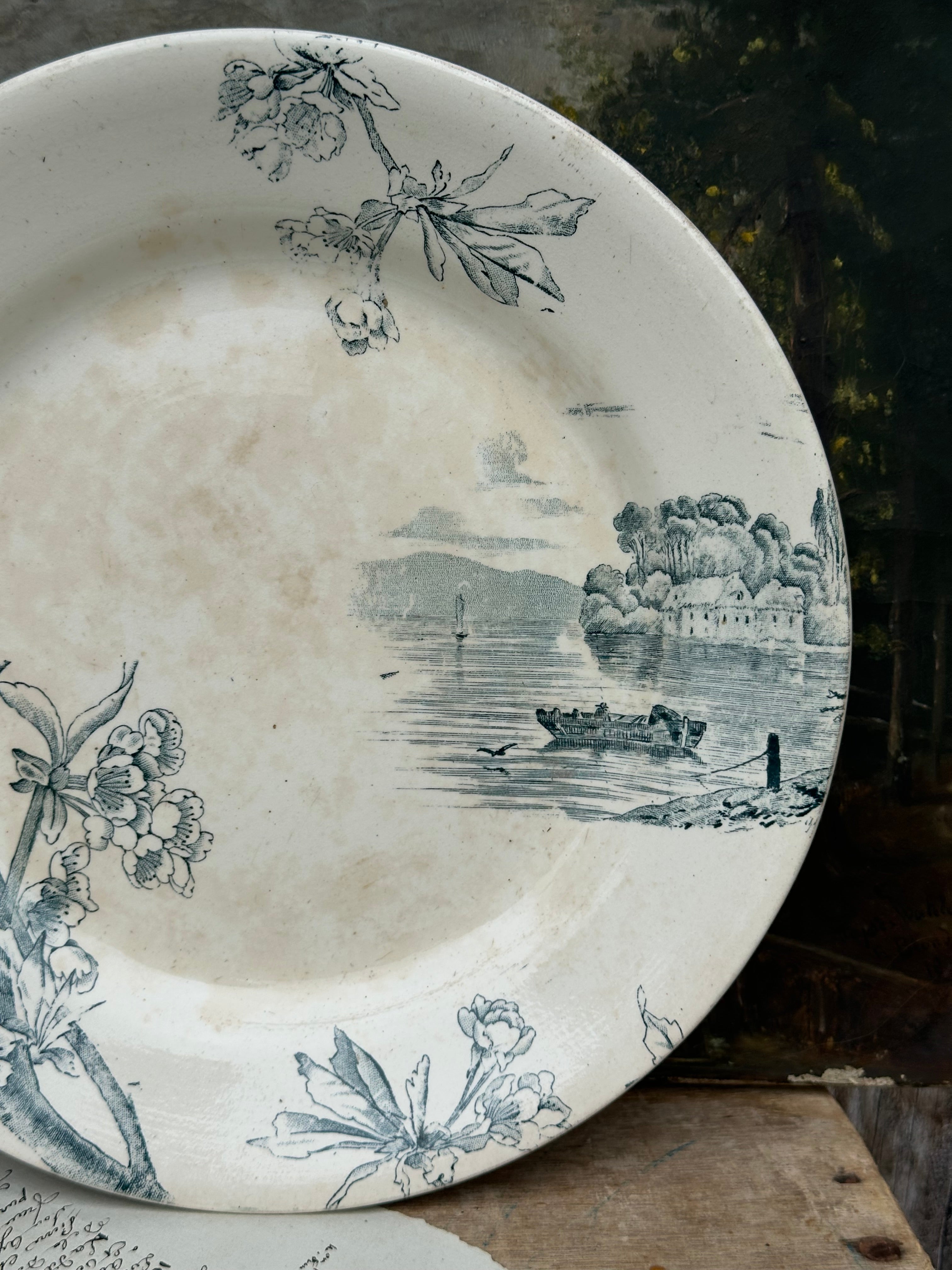 II. Compote dish, Creil et Montereau, Cherry Tree pattern