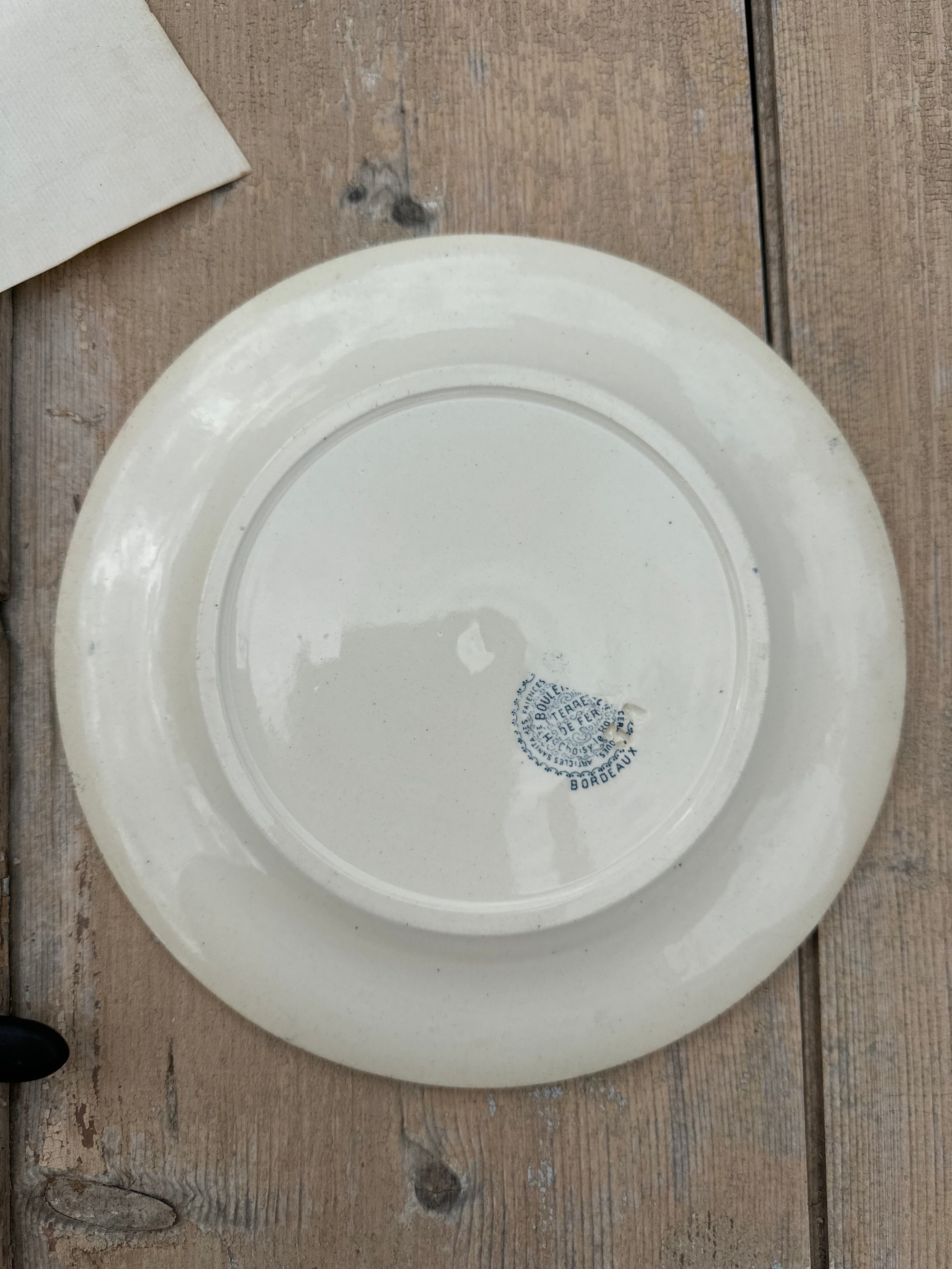 II. Set of 6 mismatched dinner plates