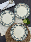 Set of 3 Choisy le Roi Lyonnais pattern ironstone dinner plates