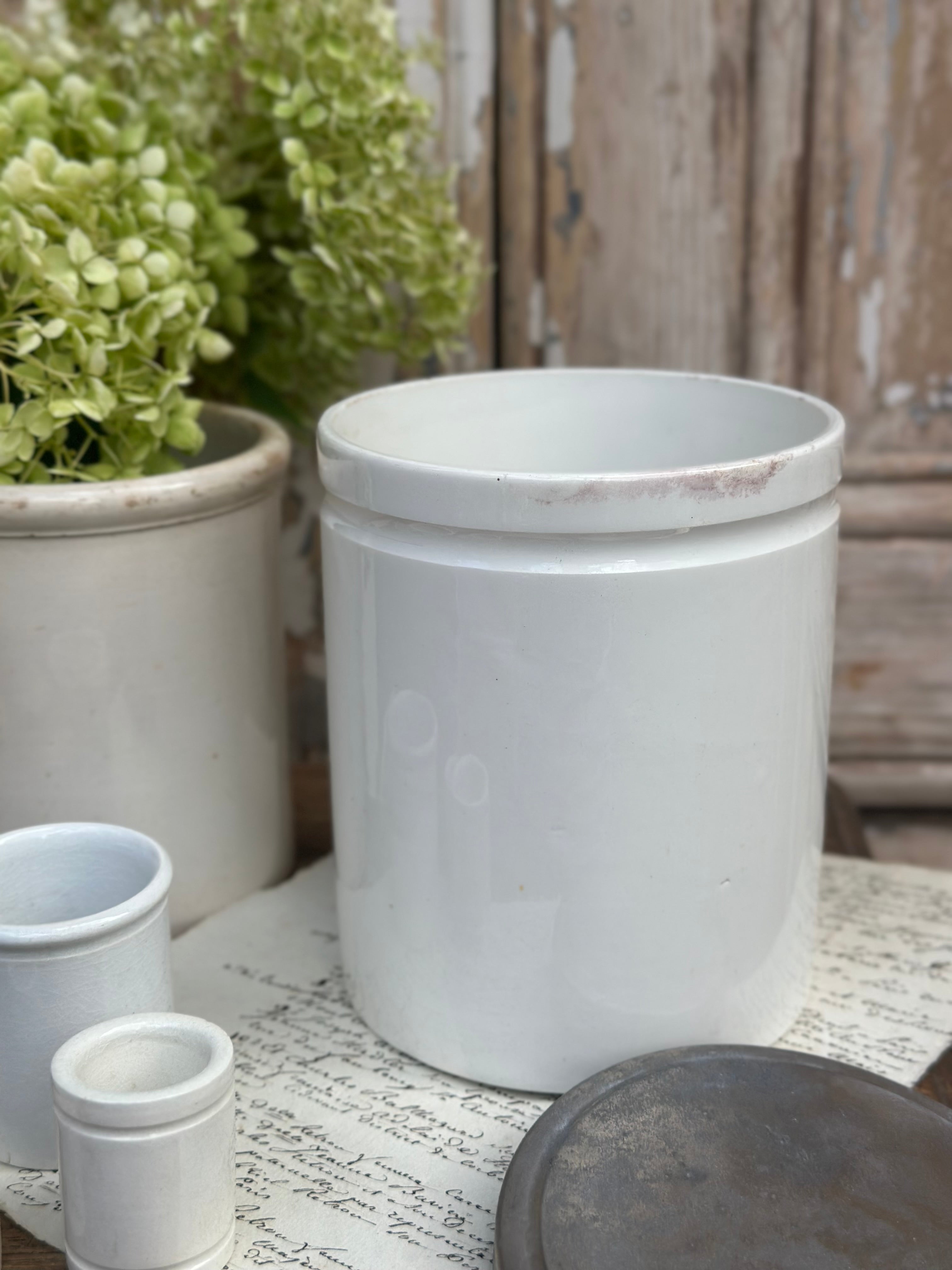 Grand pot avec couvercle d'origine Choisy le Roi  XIXème - H. 13.80cm