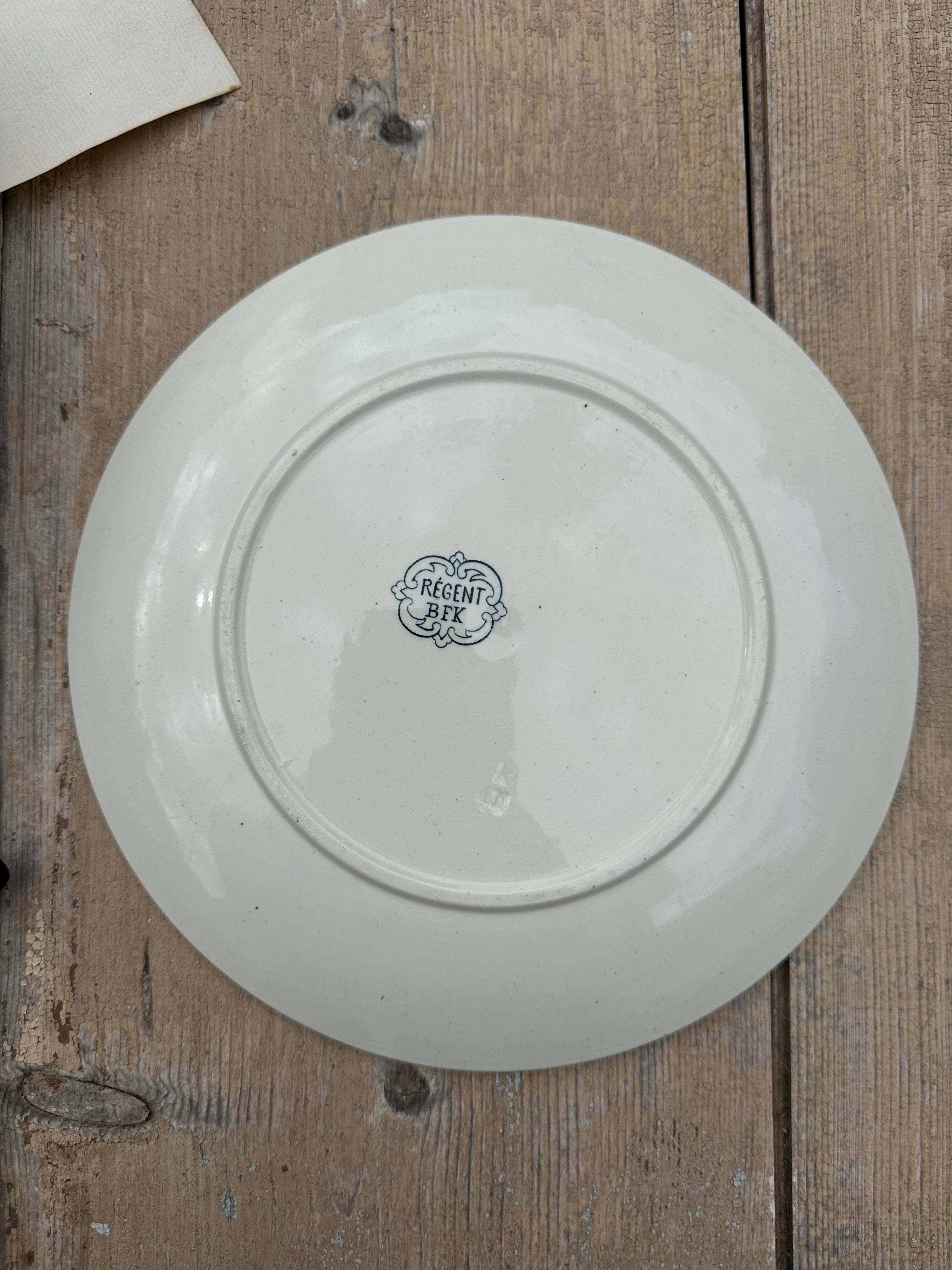 II. Set of 6 mismatched dinner plates