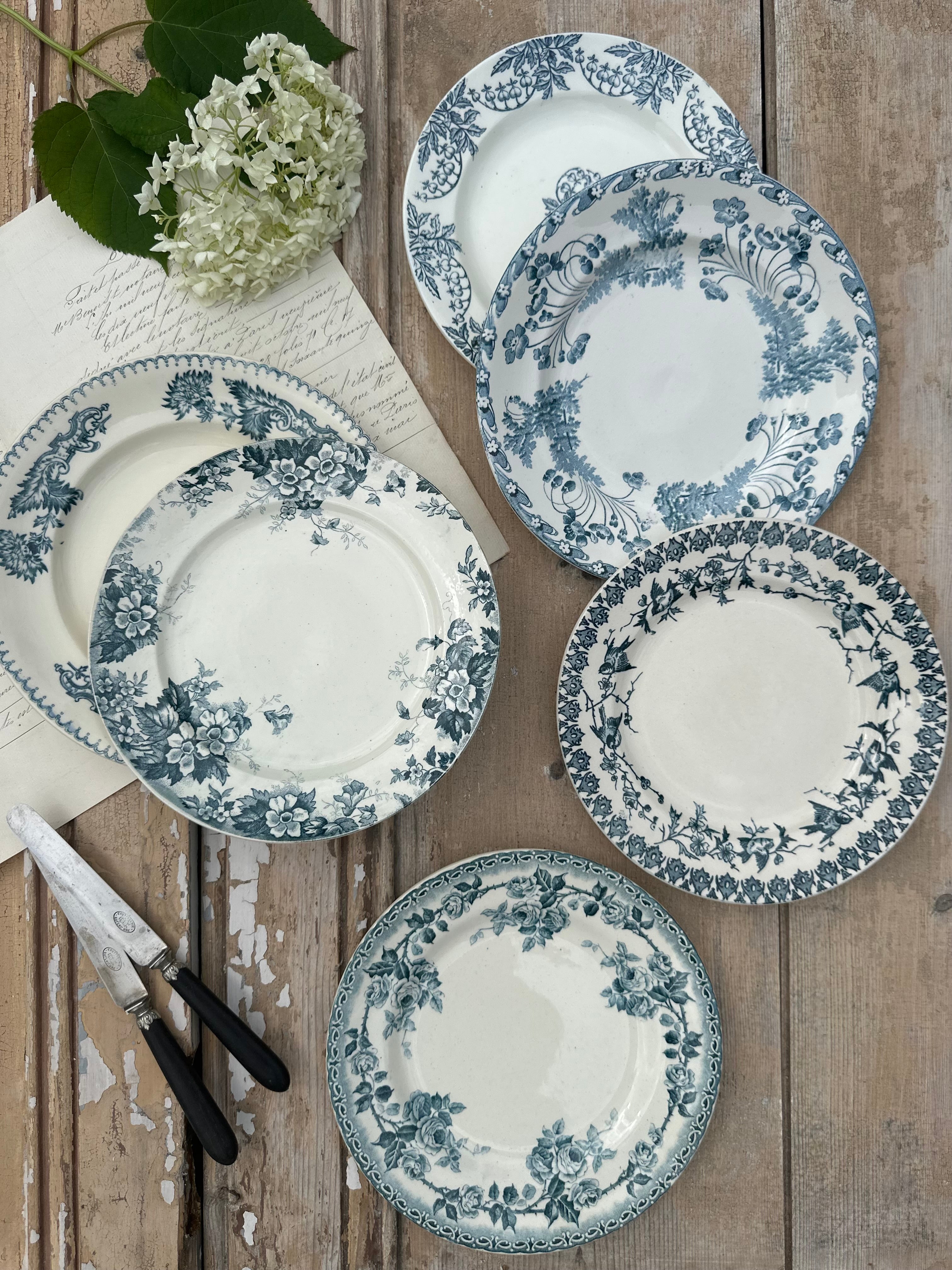 II. Set of 6 assorted dessert plates