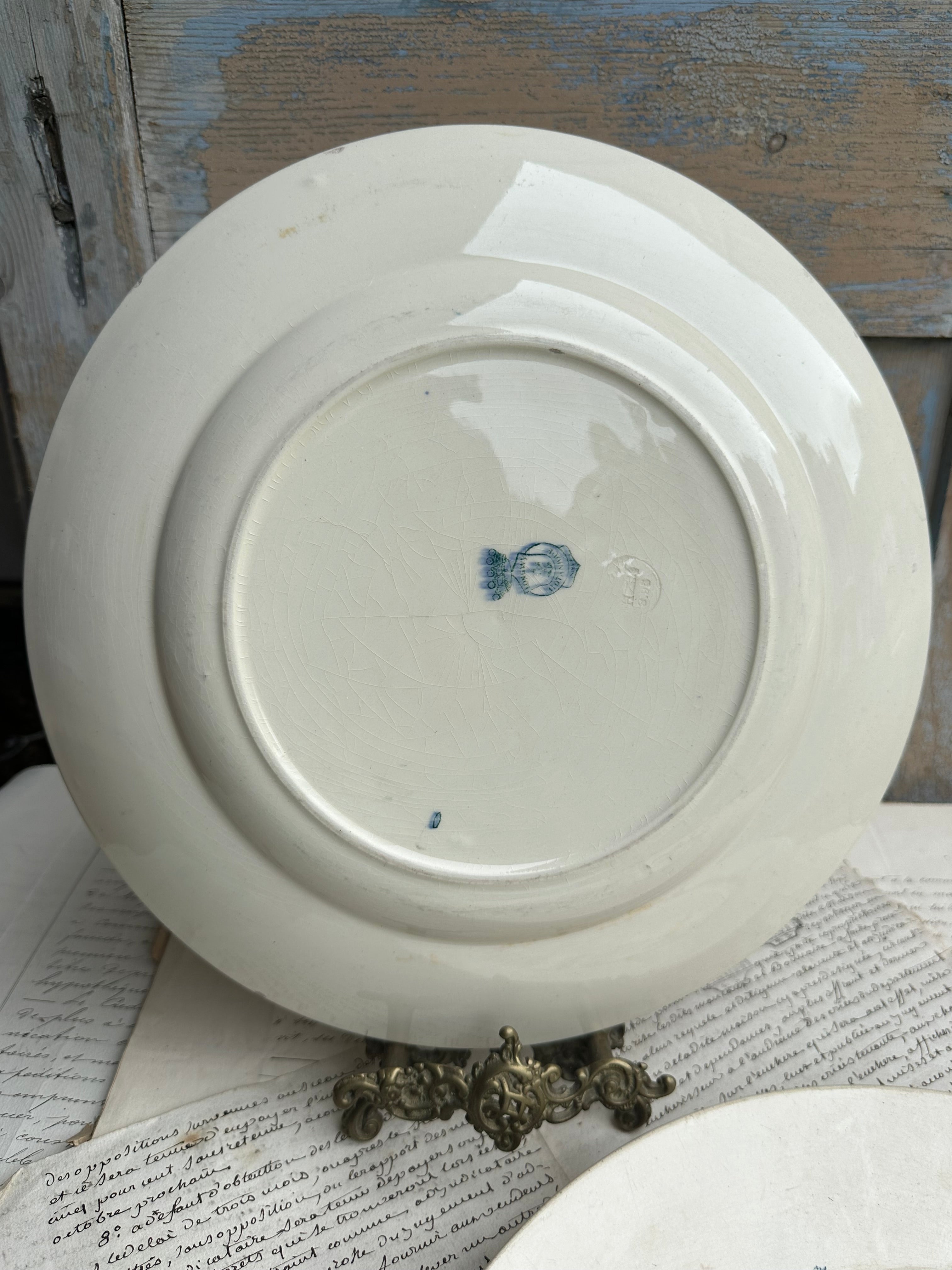 Plat rond Longwy modèle Botanique