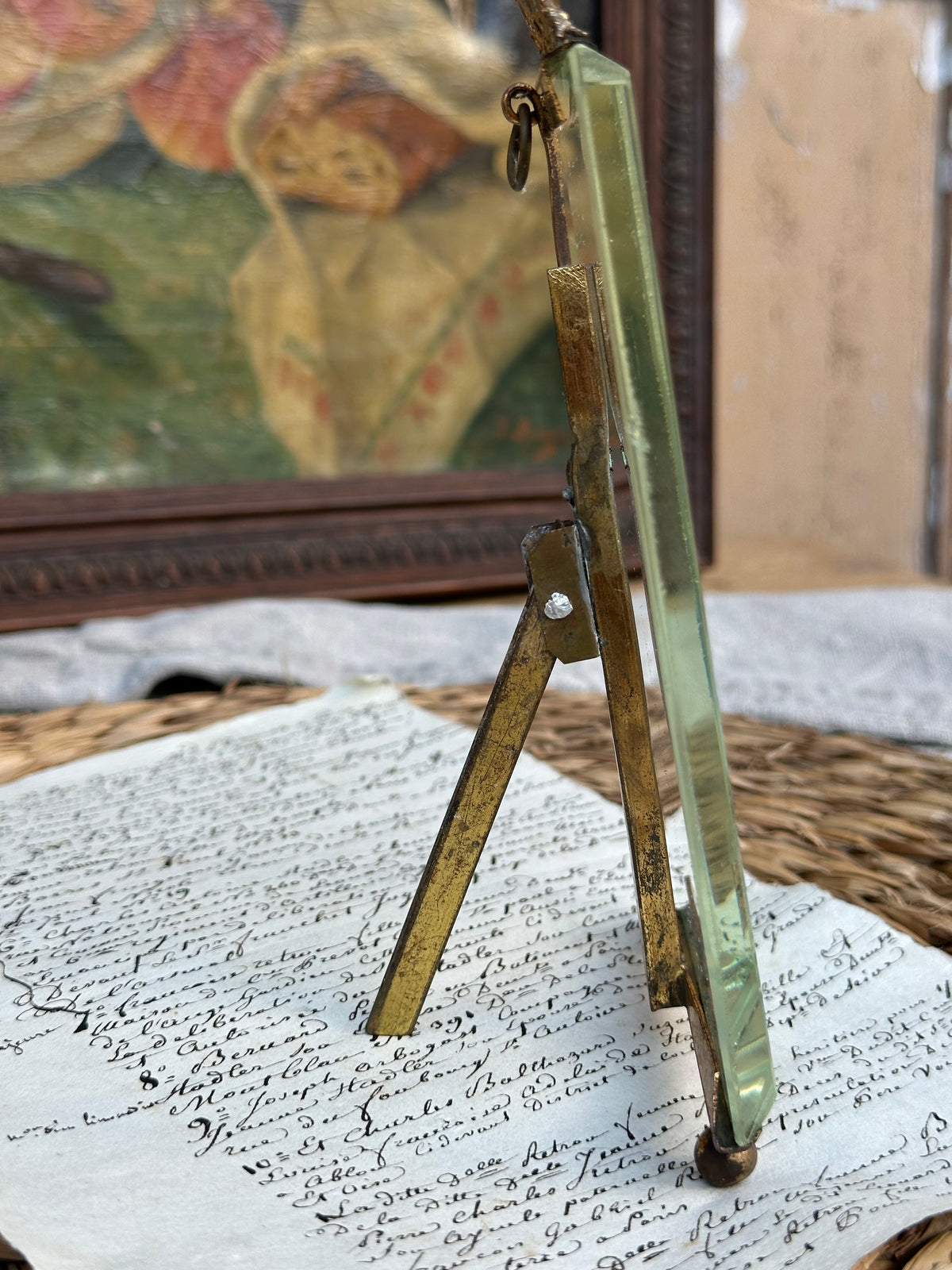 Cadre photos à verre biseauté XIXème