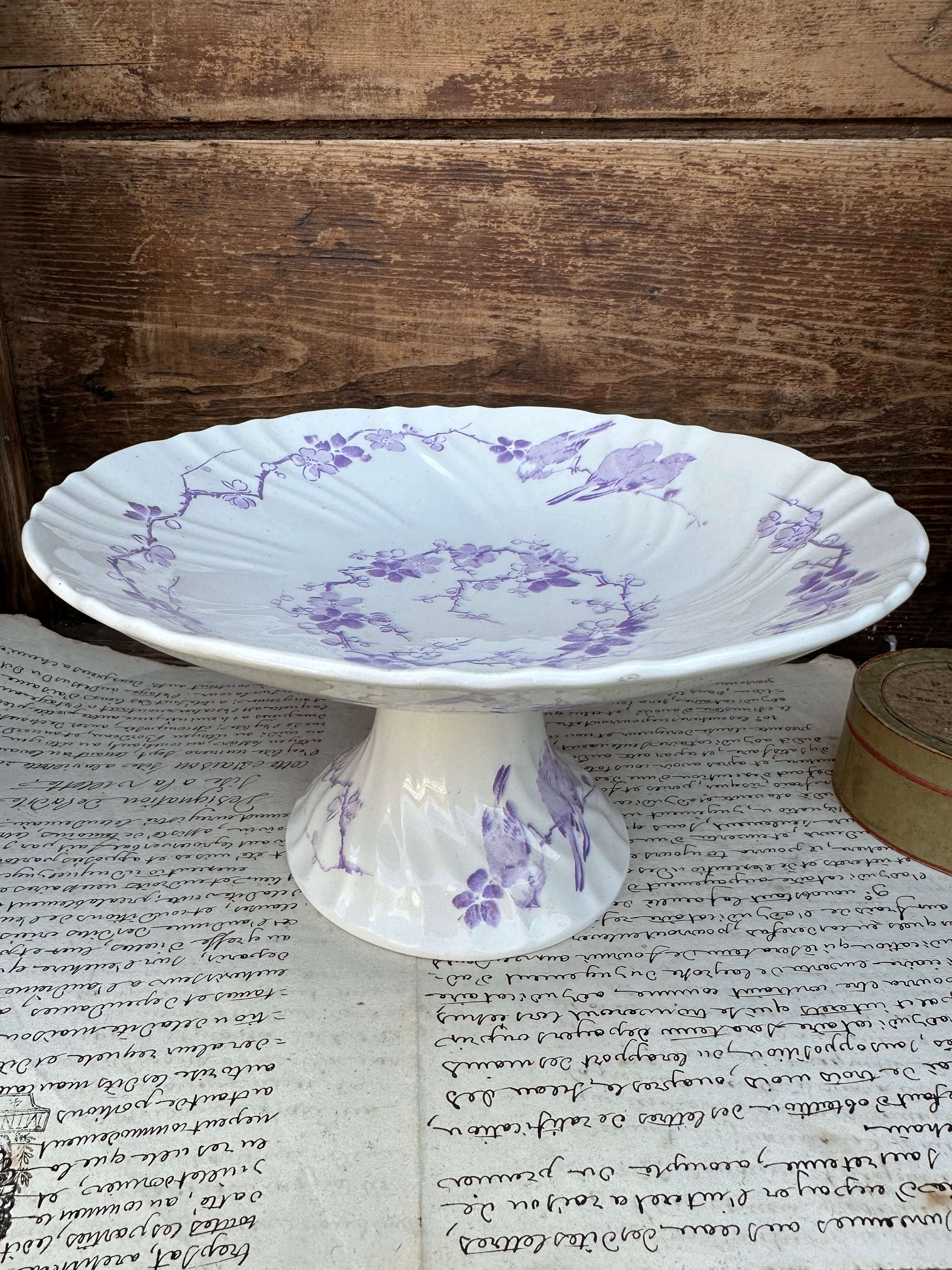 Reserved M - Longwy mauve dinnerware pieces