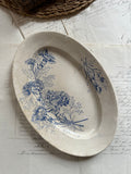 Small oval ironstone dish, Carnation pattern