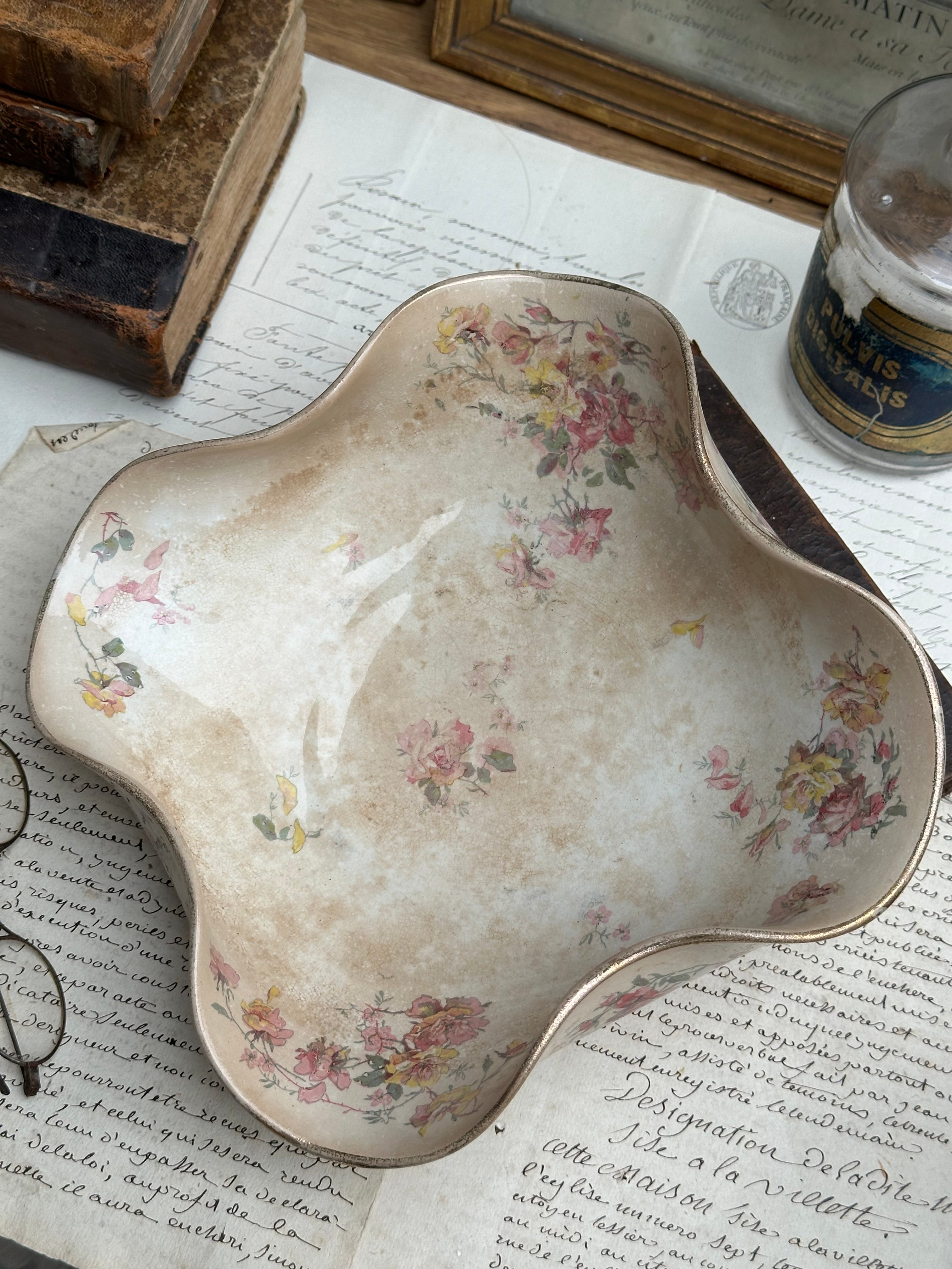Sublime petit saladier terre de fer polychrome