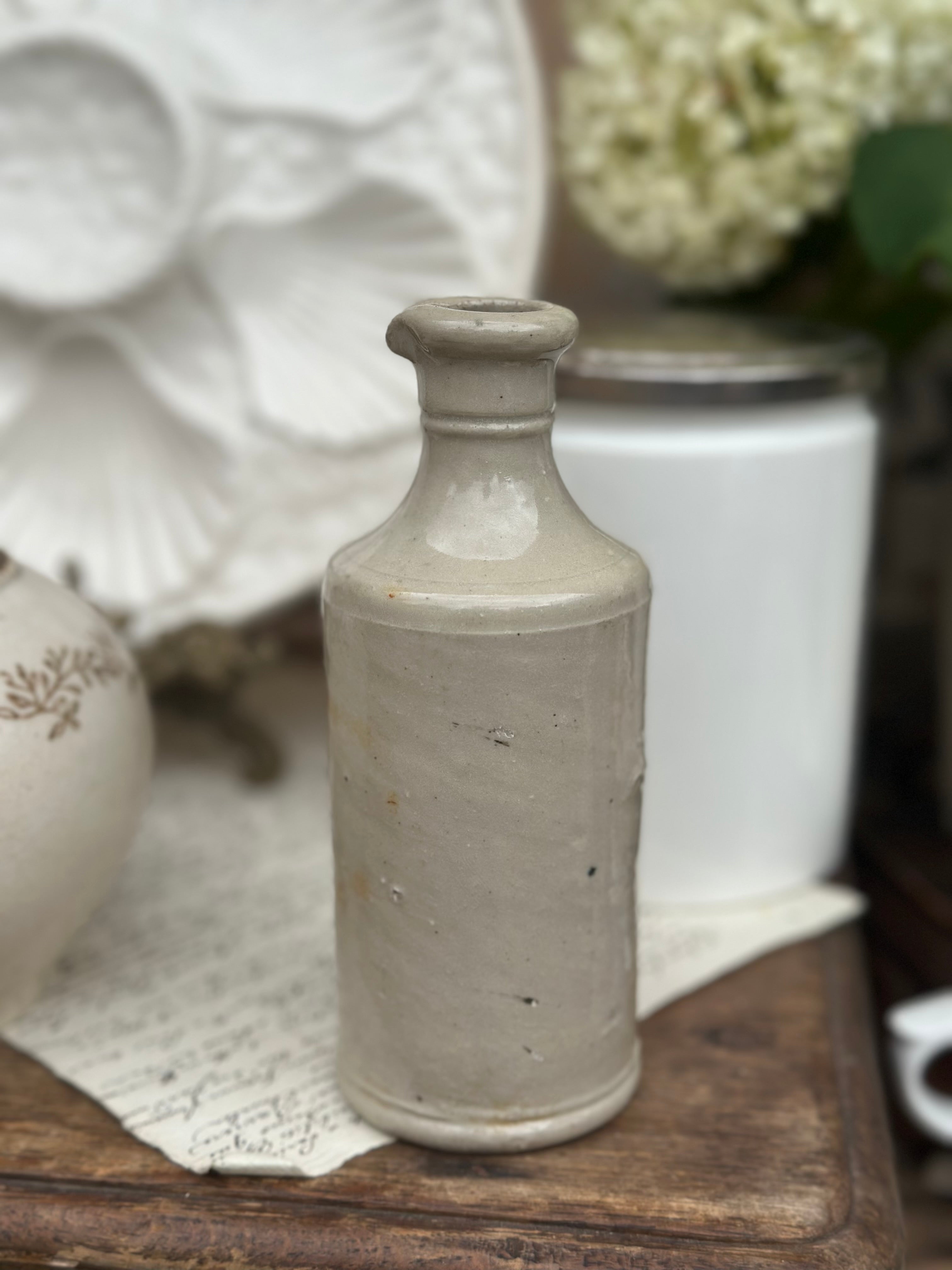 Small glazed stoneware bottle