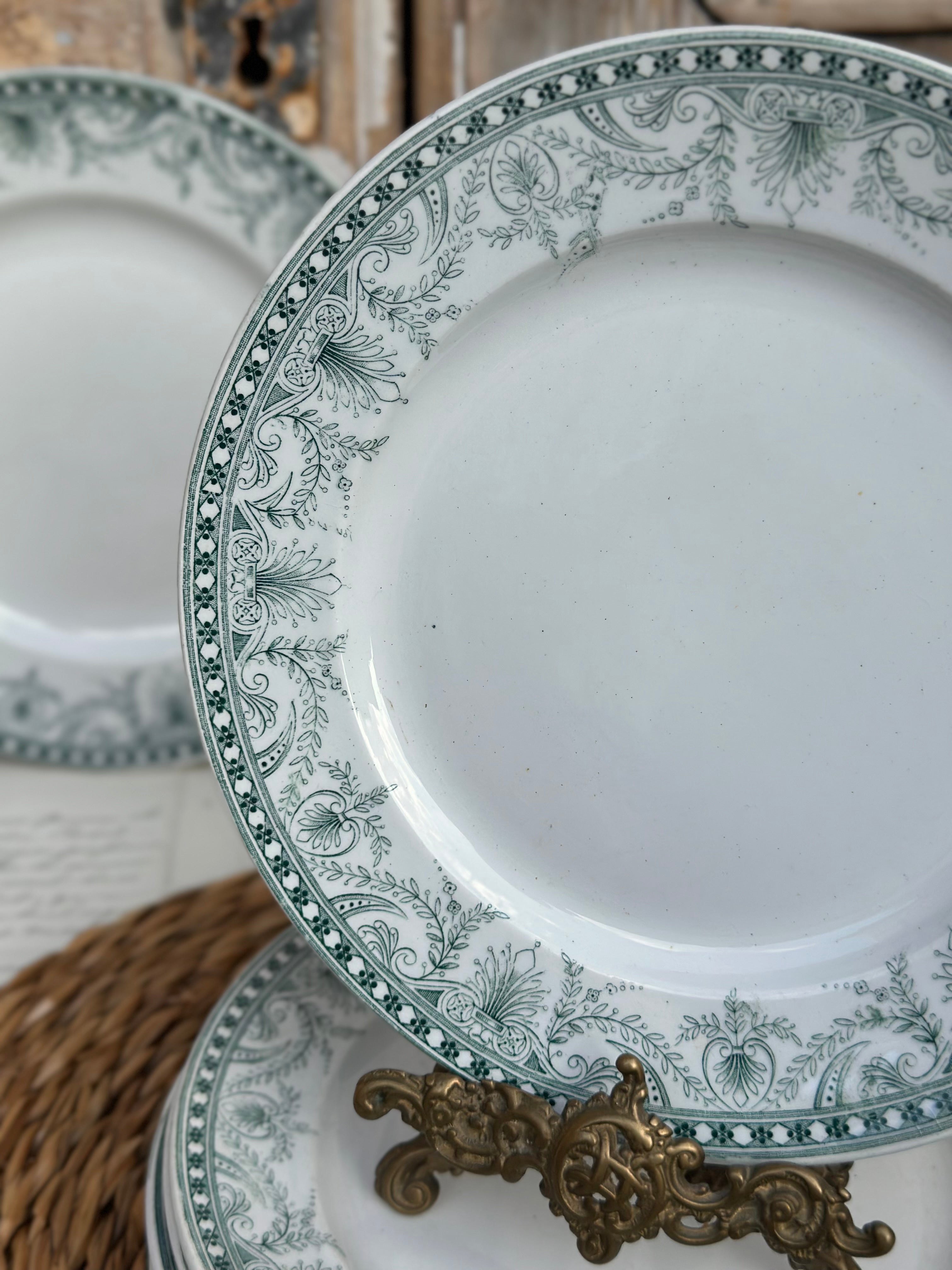 Suite de 6 assiettes à dessert St. Amand modèle Wilbur