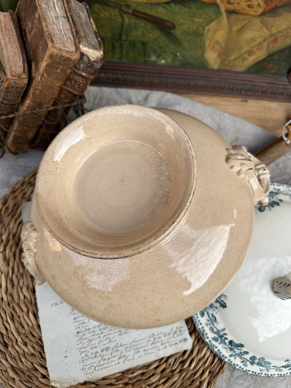 Patinated Debray tureen Guadeloupe model