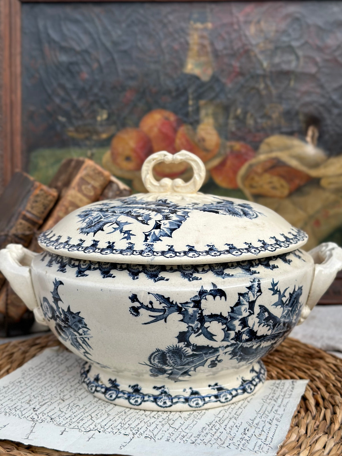 Gien Chardons Covered Vegetable Dish