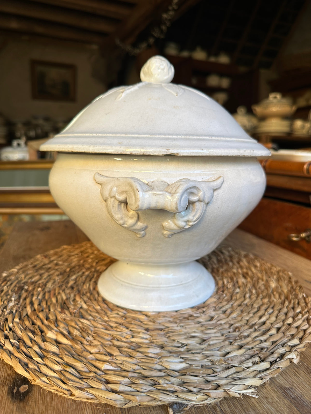 Soupière blanche Sarreguemines