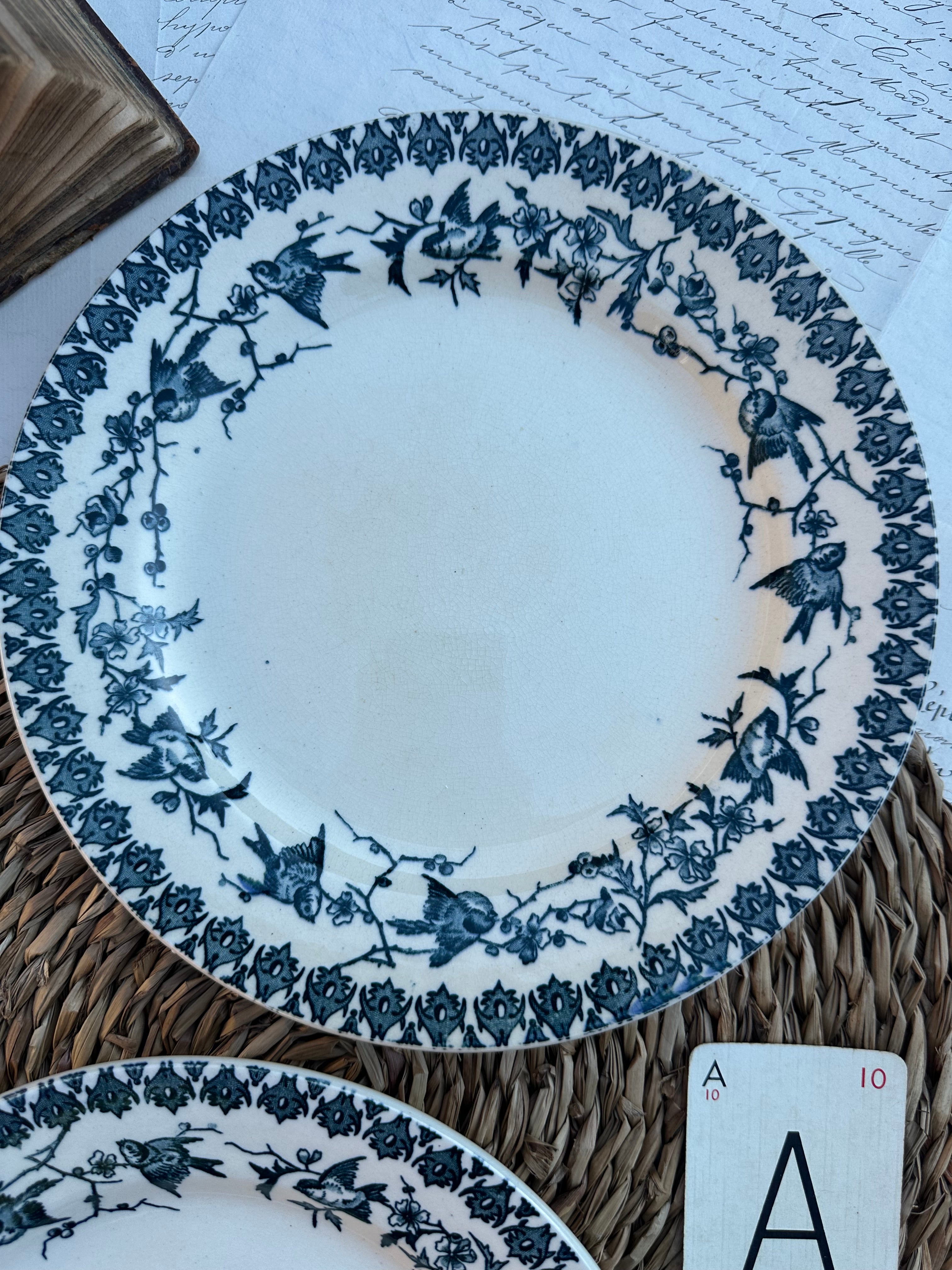 A. Duo d'assiettes plates Choisy le Roi modèle Lyonnais