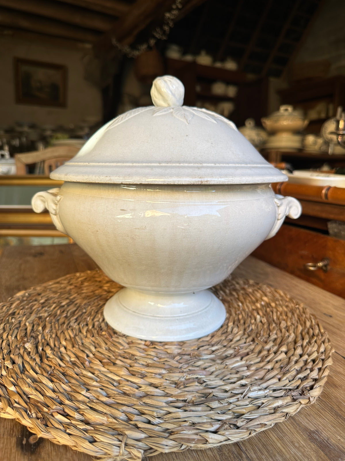 Soupière blanche Sarreguemines