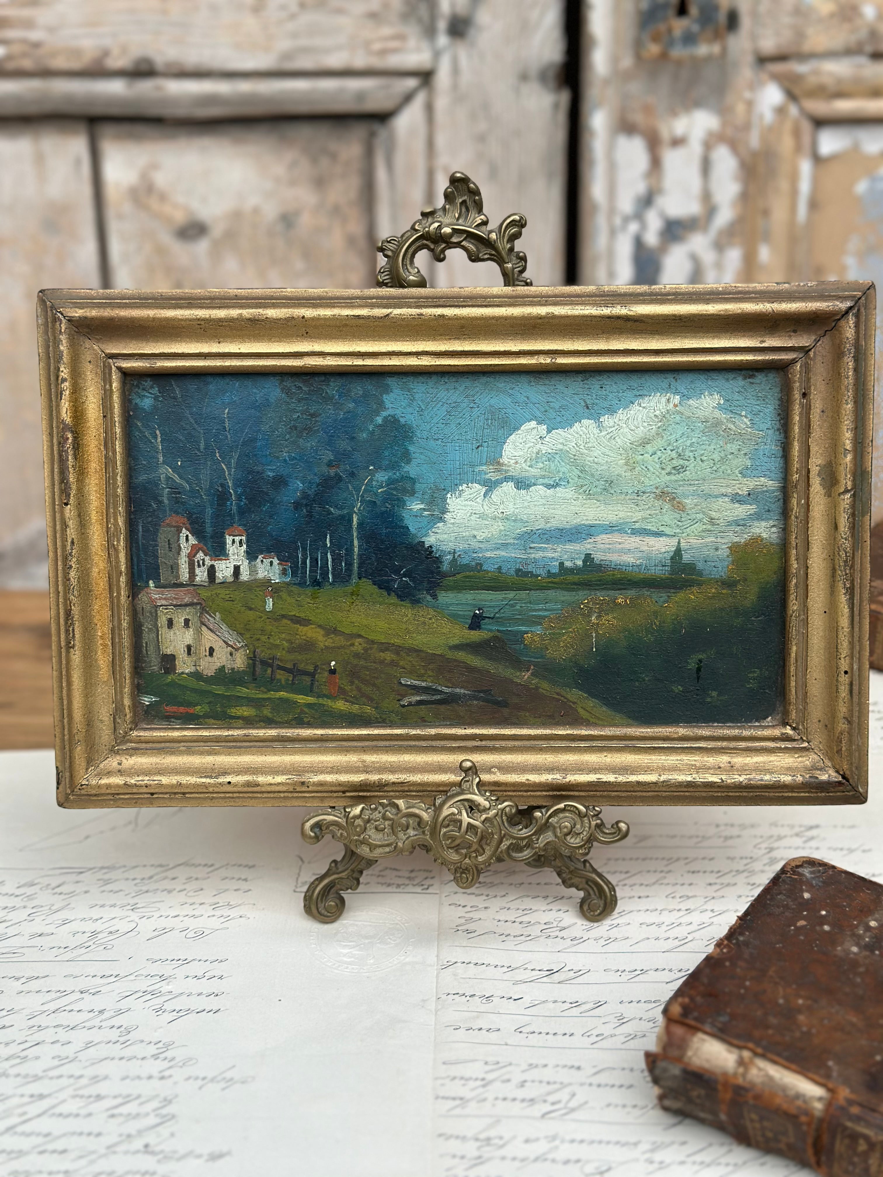 Small oil painting on panel