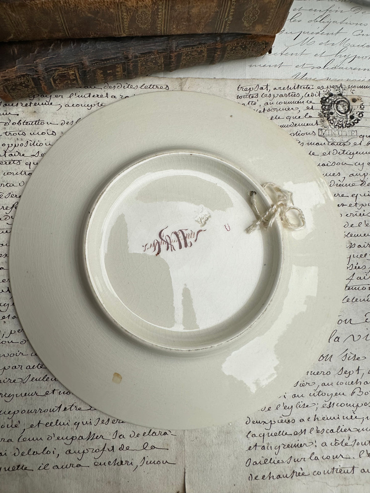 Assiette parlante polychrome Sarreguemines Perse