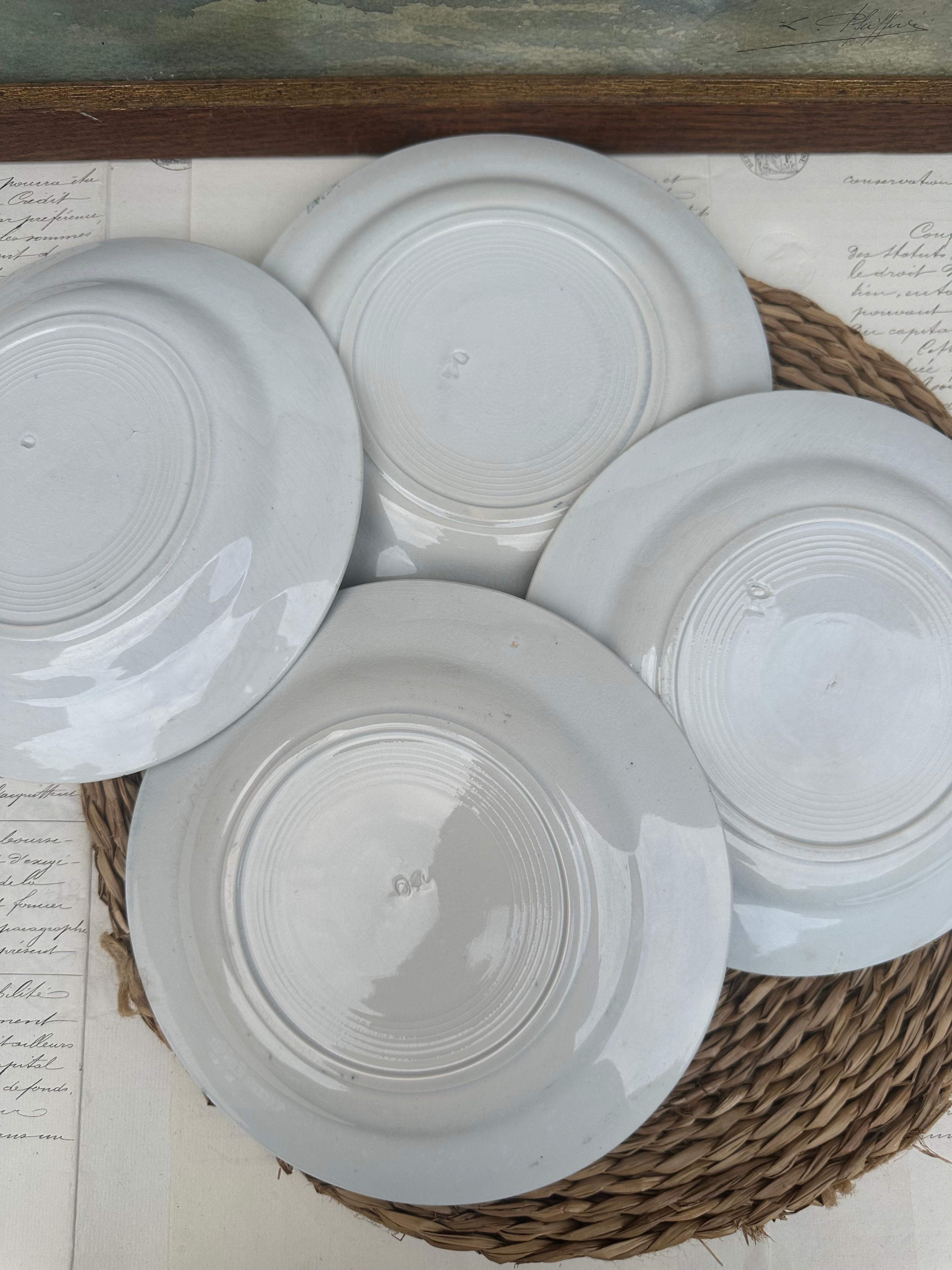 Suite de 4 assiettes à dessert Pexonne modèle Champêtre