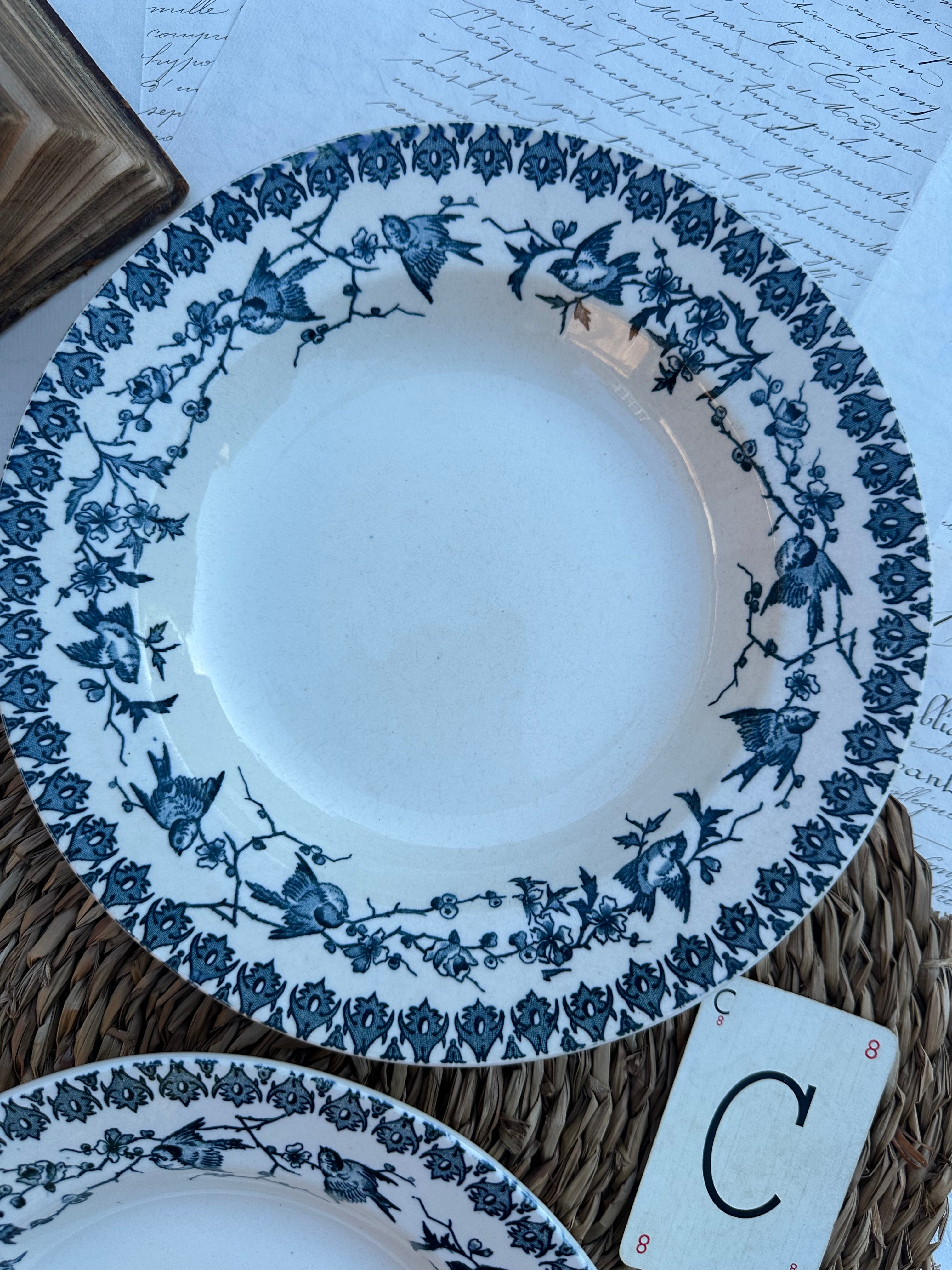 C. Duo d'assiettes creuses Choisy le Roi modèle Lyonnais