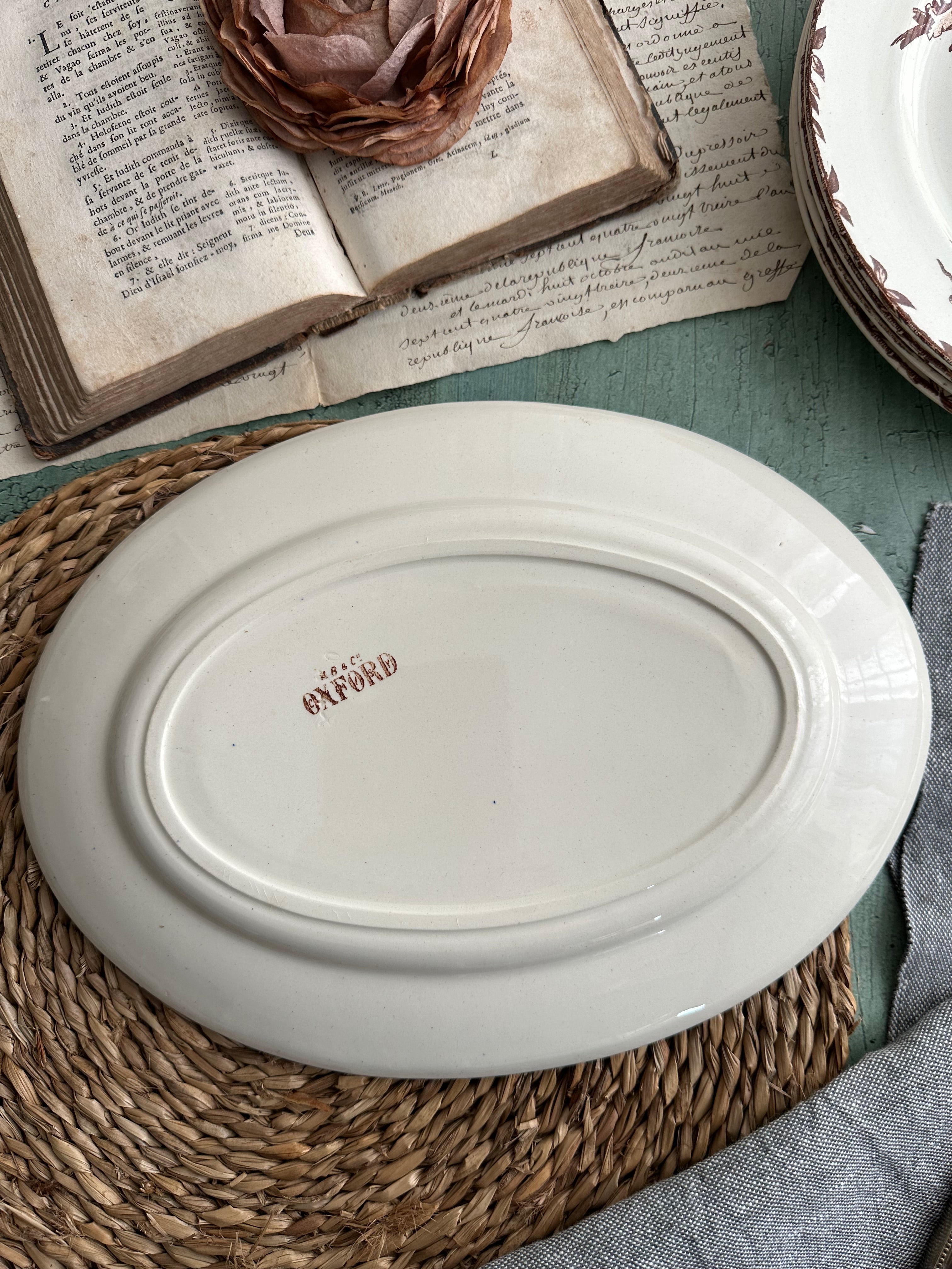 Plat ovale Choisy le Roi modèle Oxford