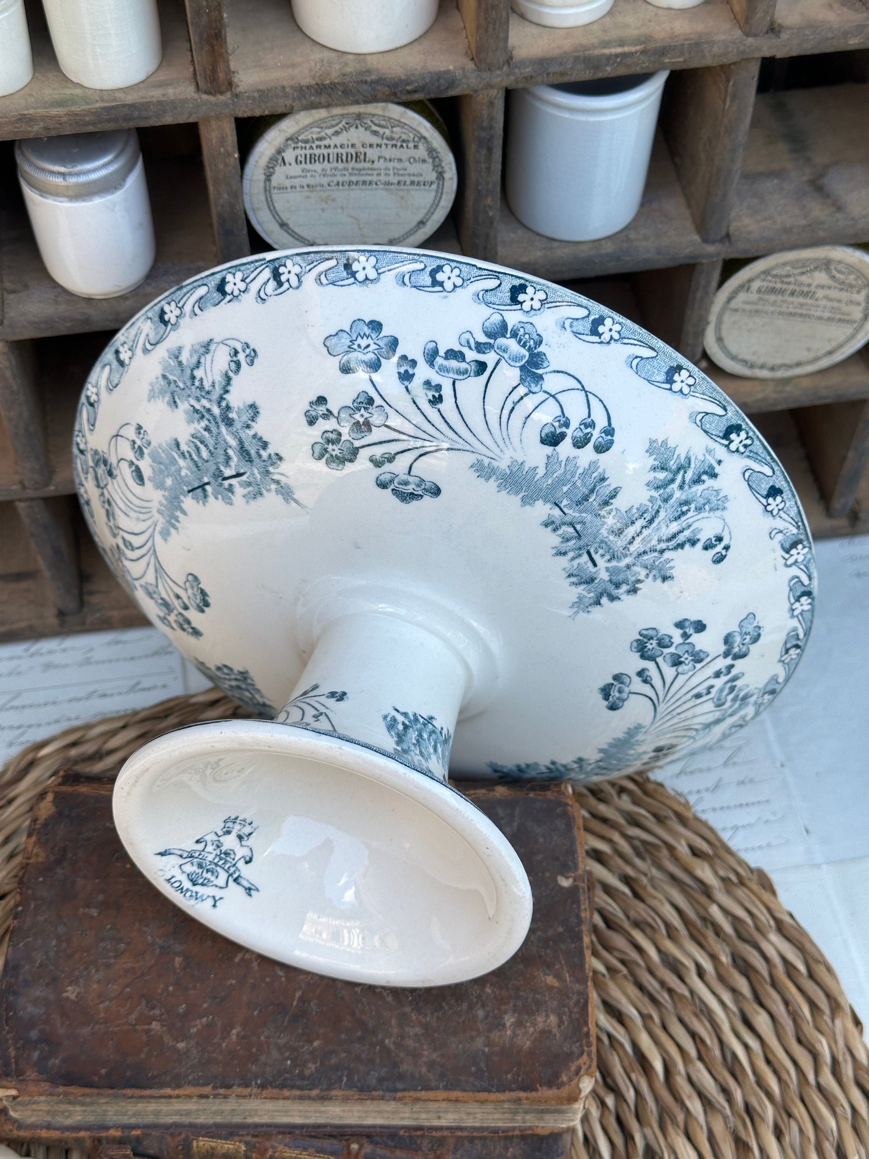 Fruit bowl terre de fer Longwy Chartres model