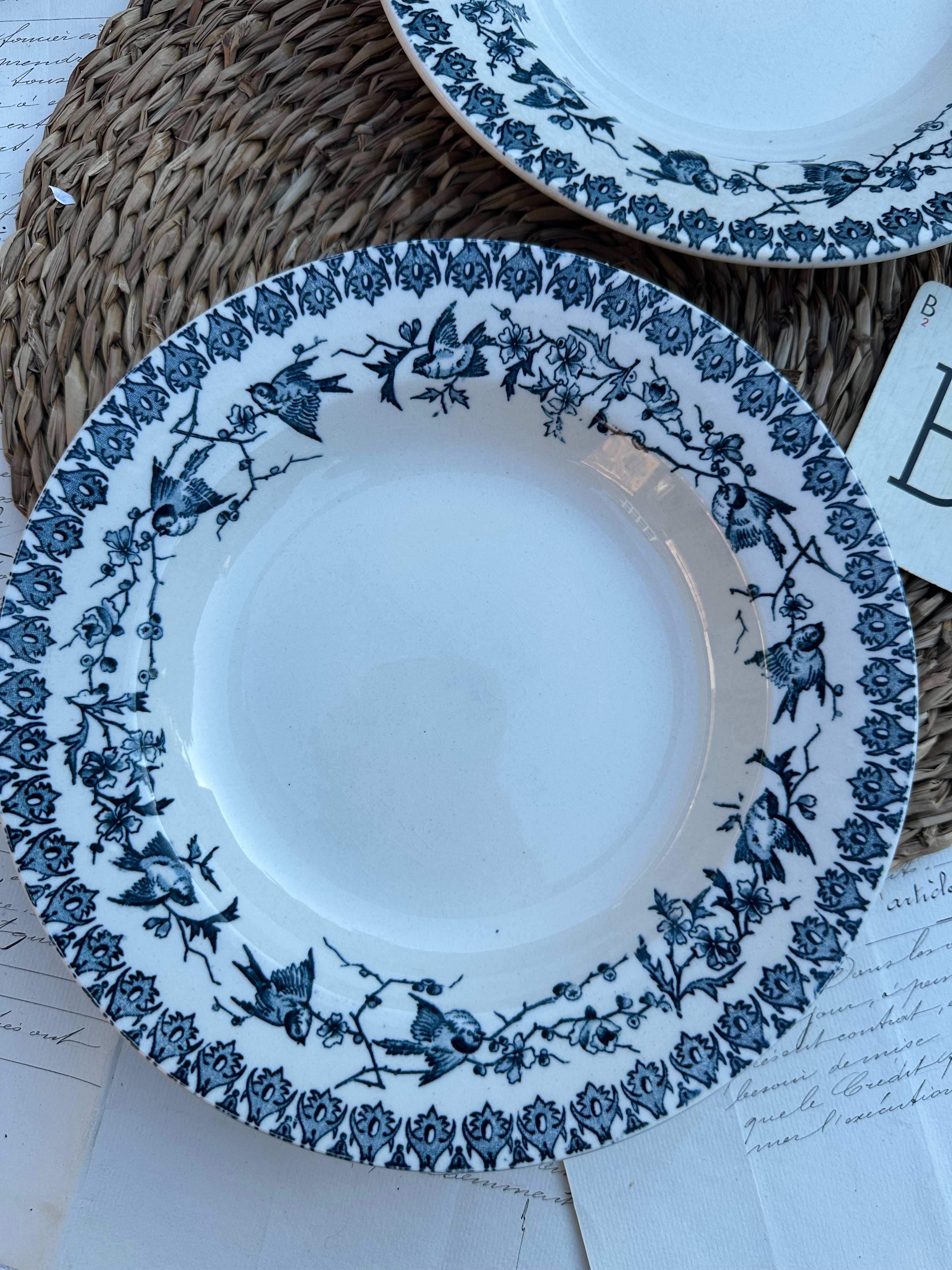 B. Duo d'assiettes creuses Choisy le Roi modèle Lyonnais