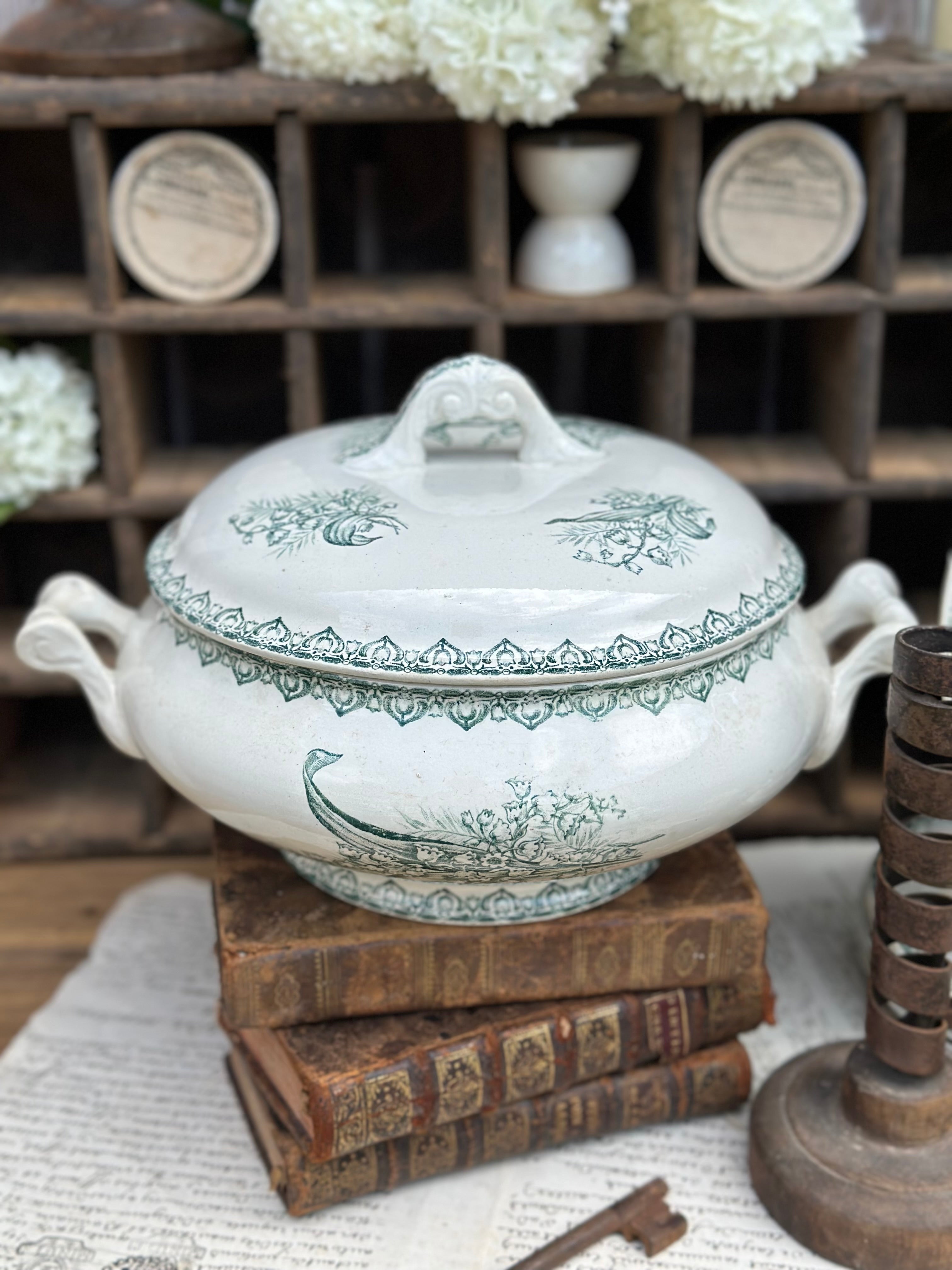 Ironstone soup tureen St. Amand Muguet model
