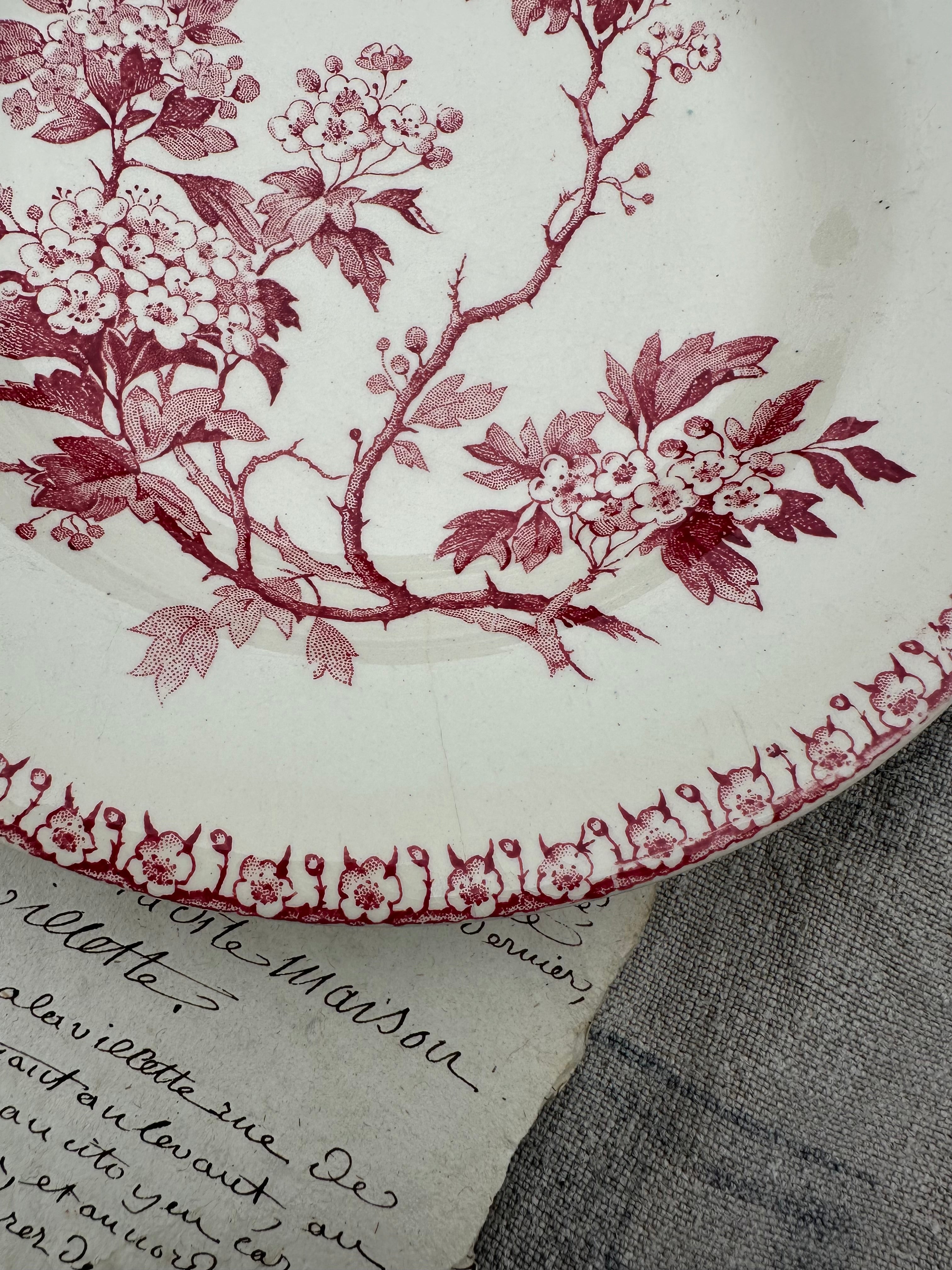 Set of 4 mismatched deep plates