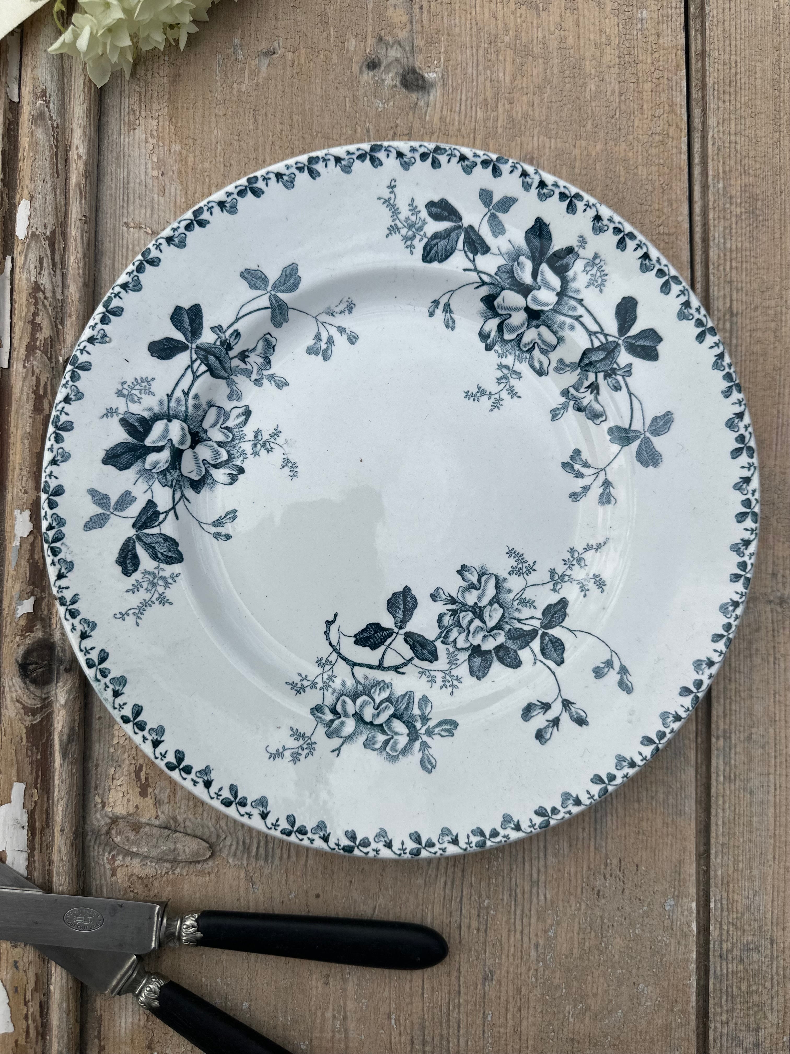 III. Set of 6 mismatched dinner plates