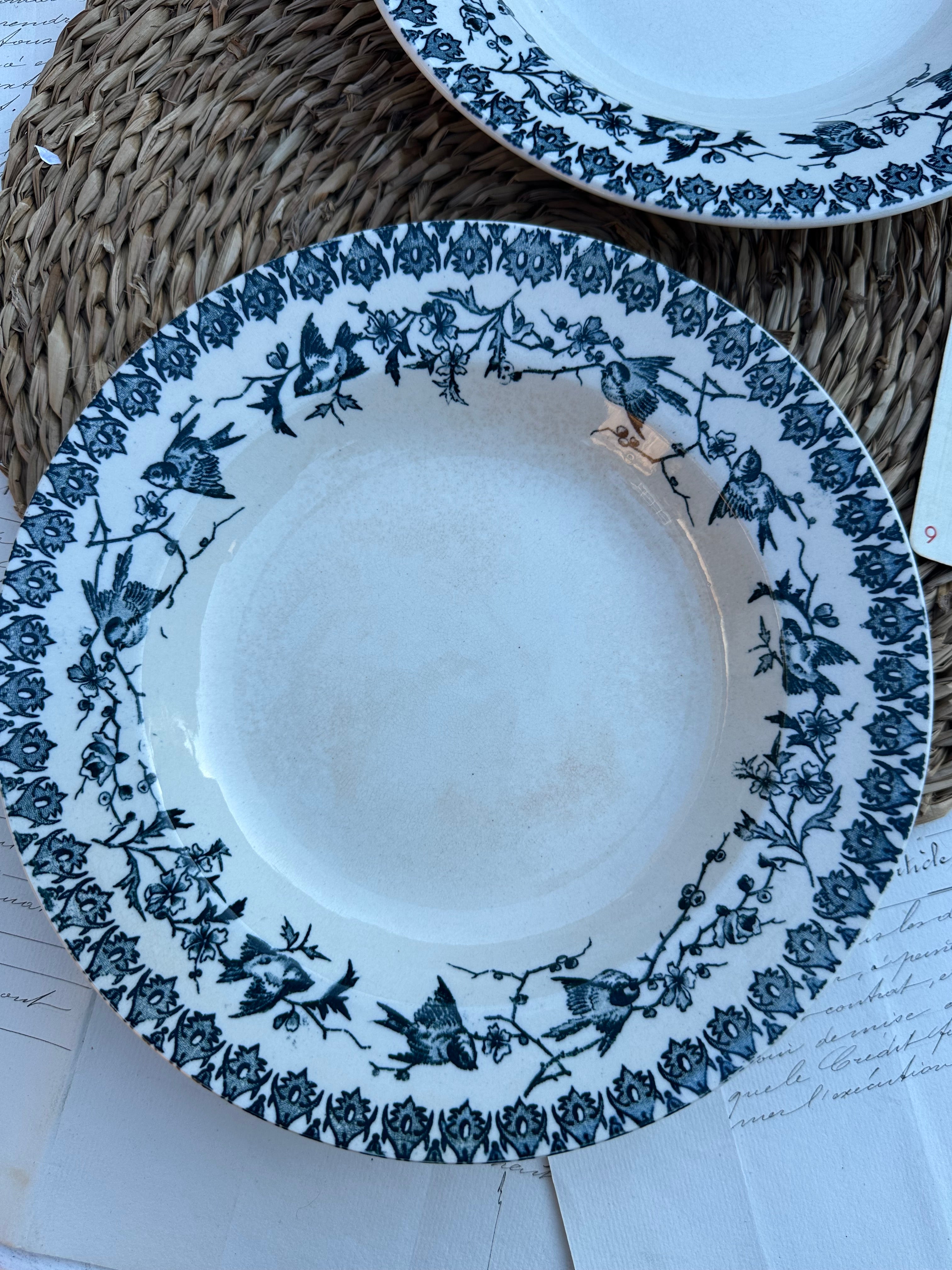 D. Duo d'assiettes creuses Choisy le Roi modèle Lyonnais