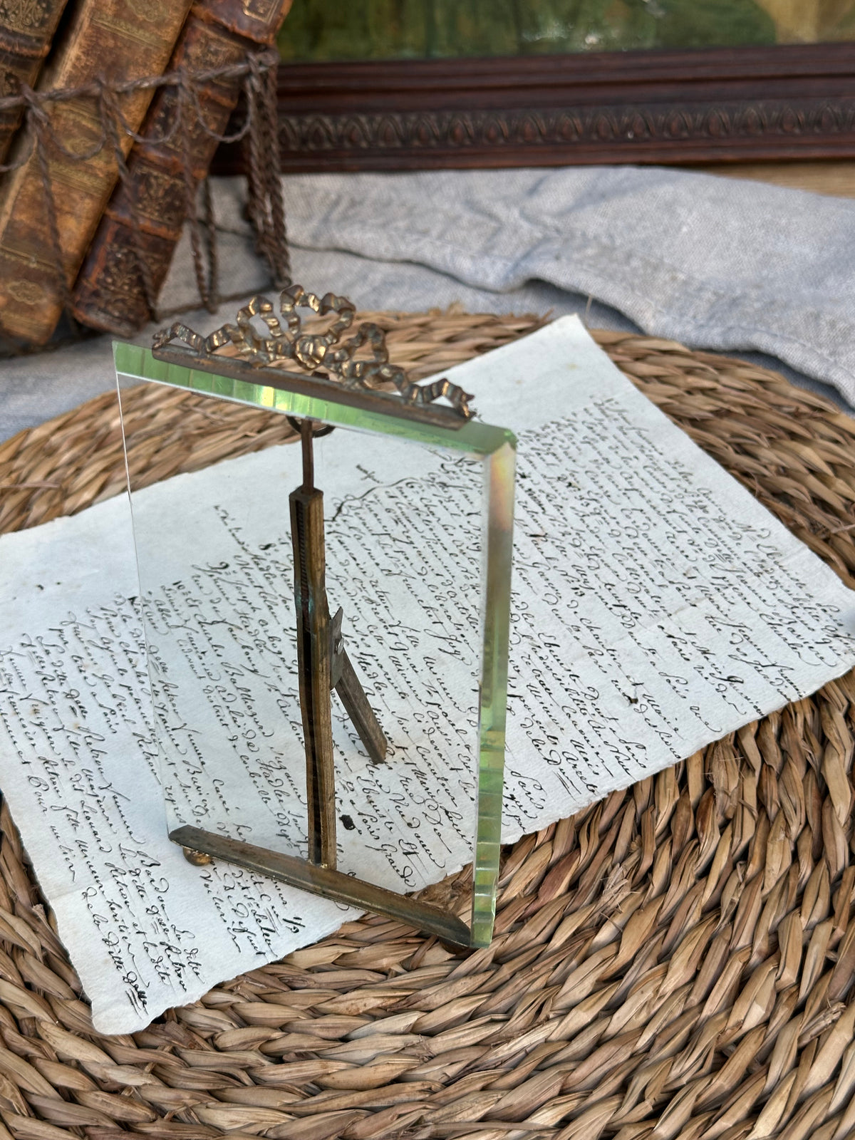 Cadre photos à verre biseauté XIXème