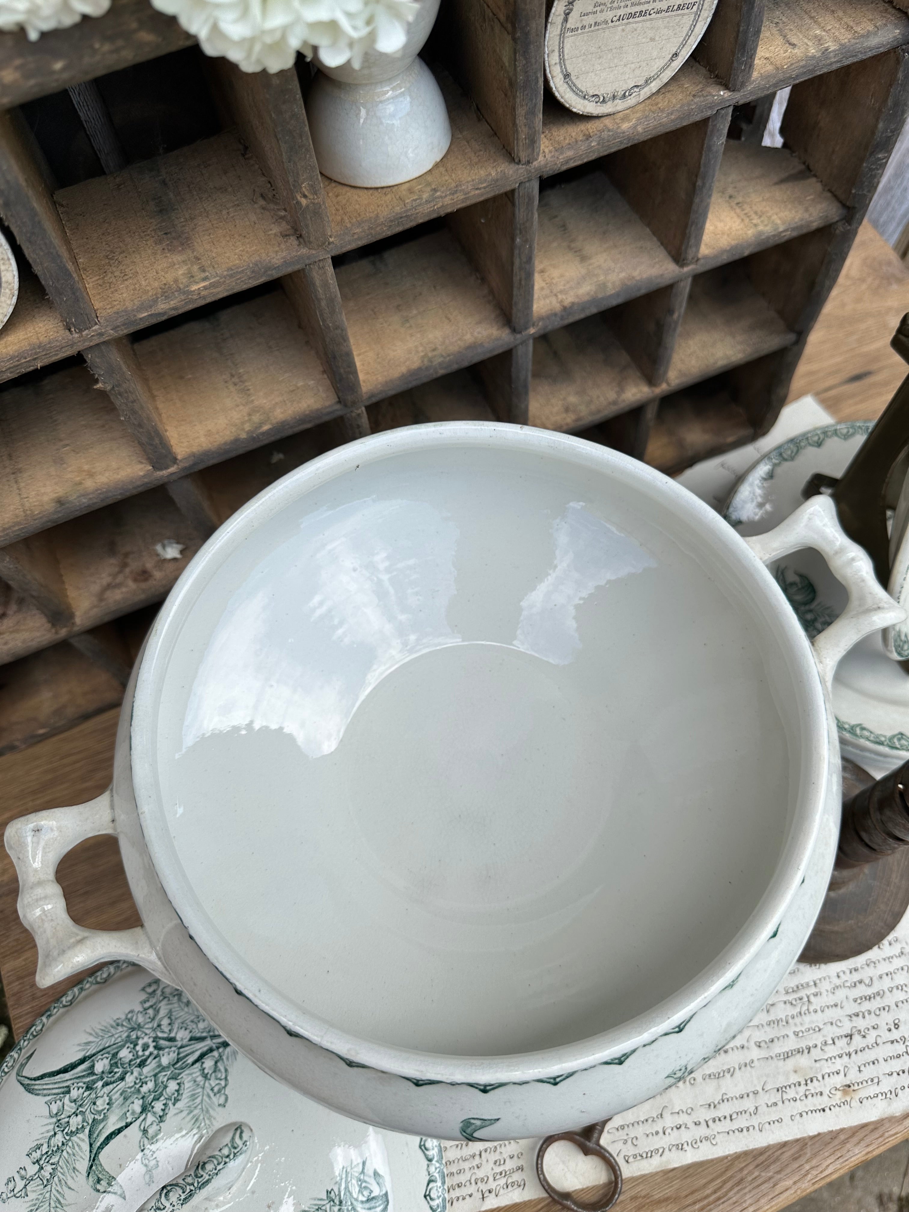 Ironstone soup tureen St. Amand Muguet model