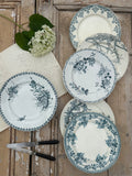 II. Set of 6 mismatched dinner plates
