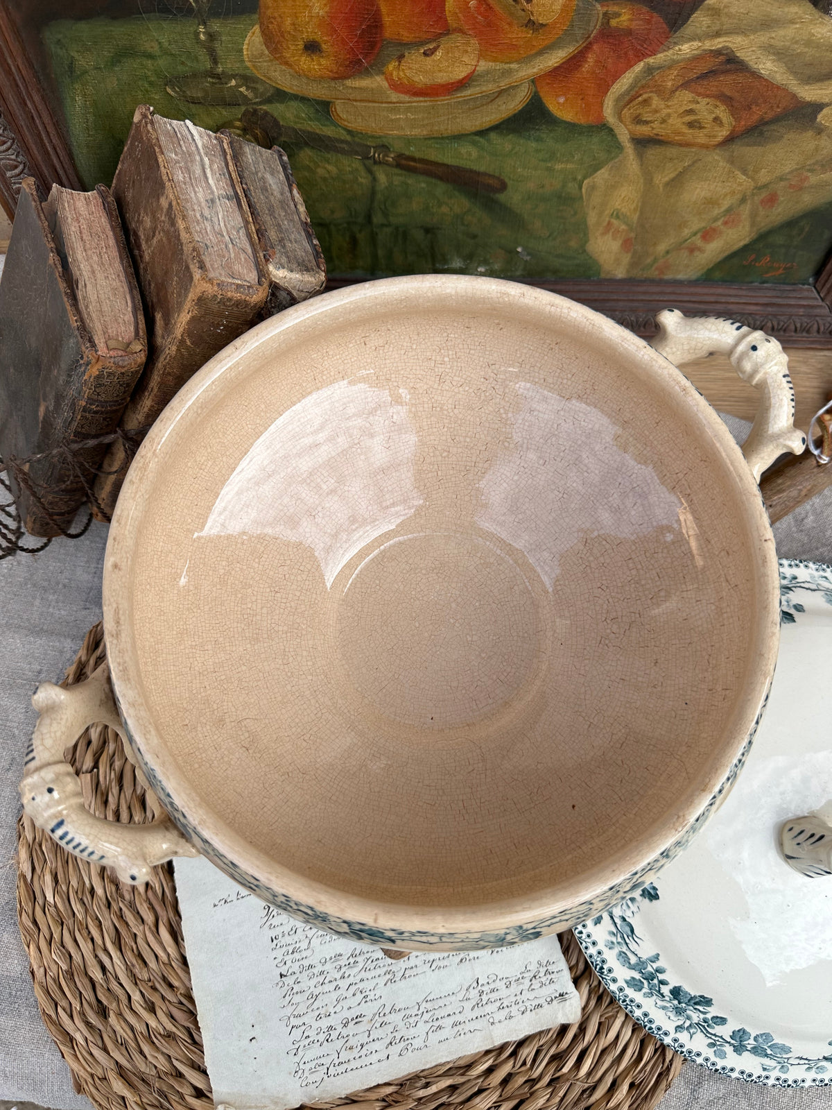 Patinated Debray tureen Guadeloupe model
