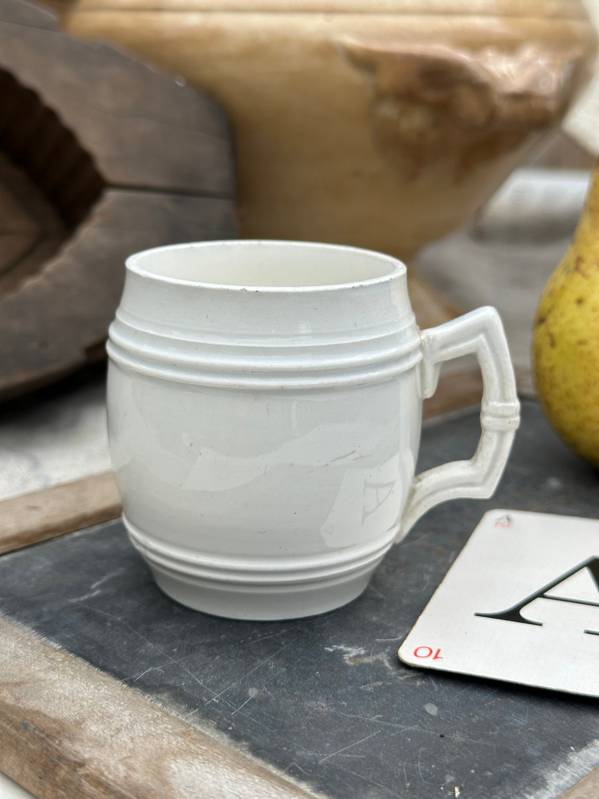 A. Pot à moutarde / tasse Sarreguemines