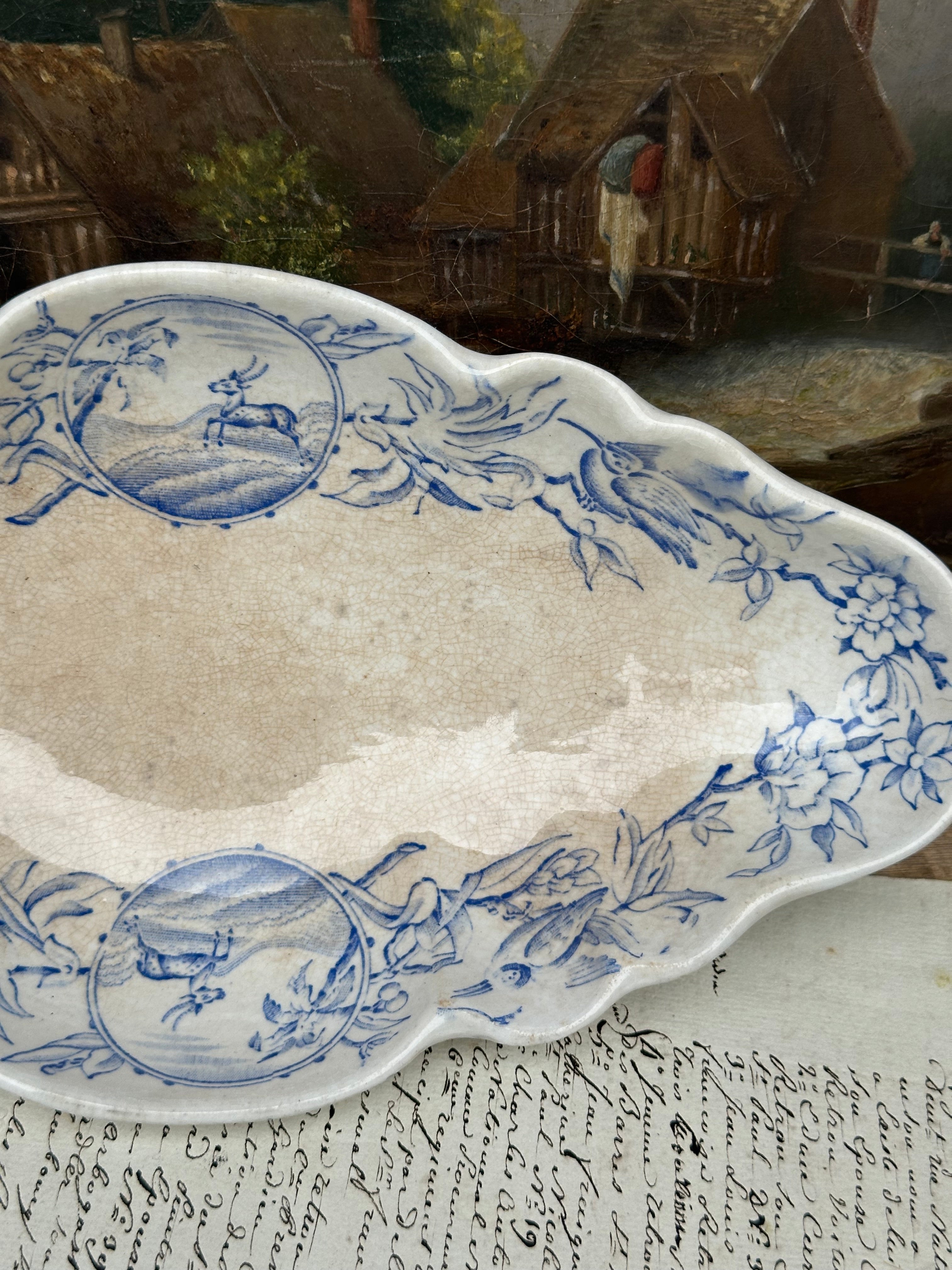 English butter dish with an aged finish - January 1879