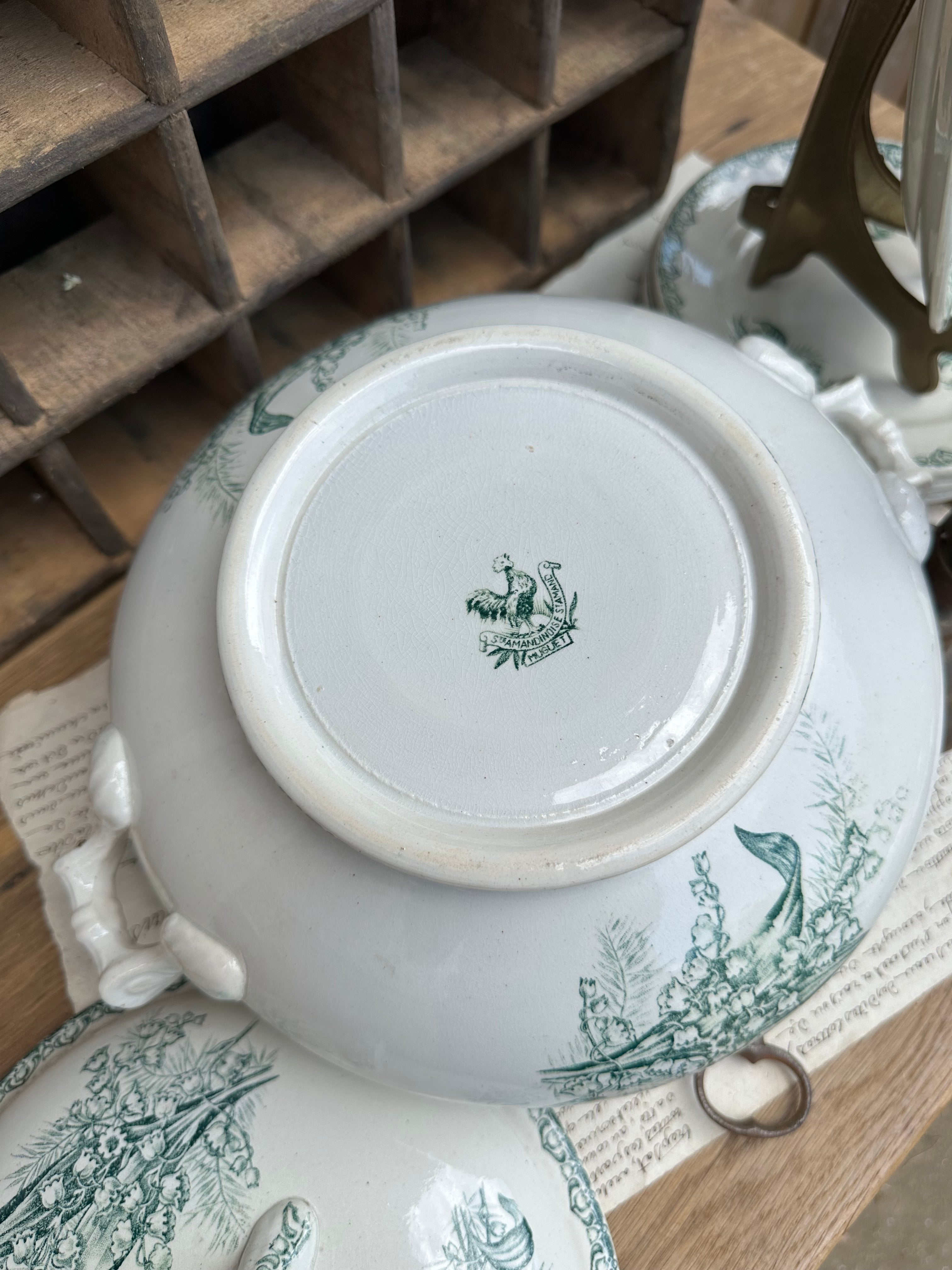 Ironstone soup tureen St. Amand Muguet model