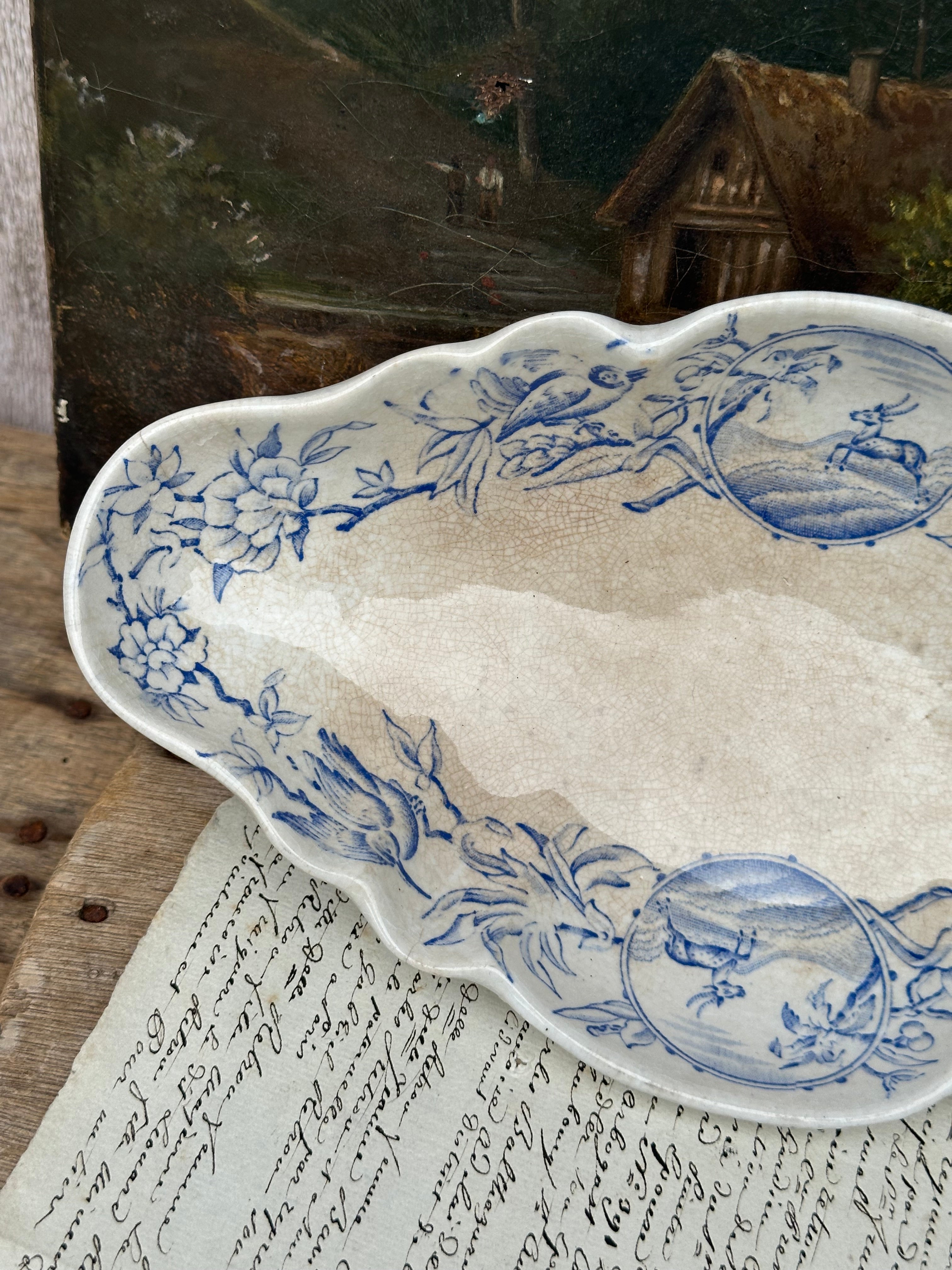 English butter dish with an aged finish - January 1879