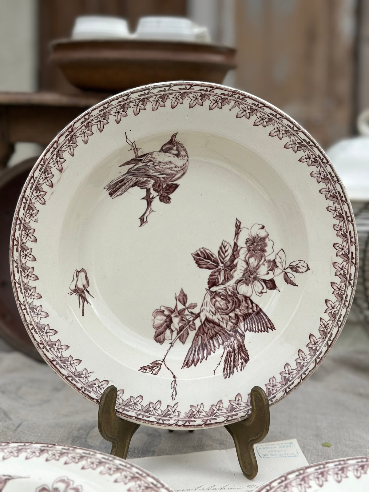 I. Assiette creuse Sarreguemines modèle Buffon