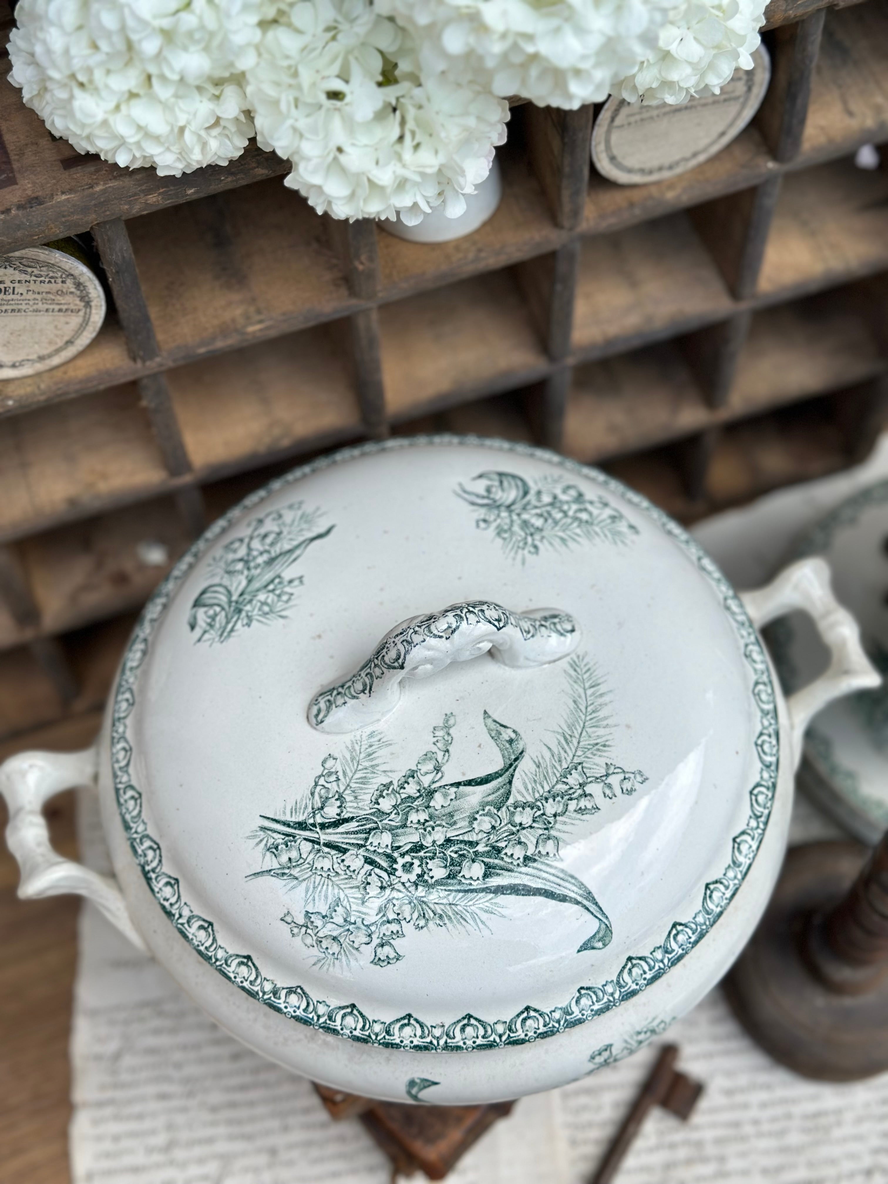 Ironstone soup tureen St. Amand Muguet model