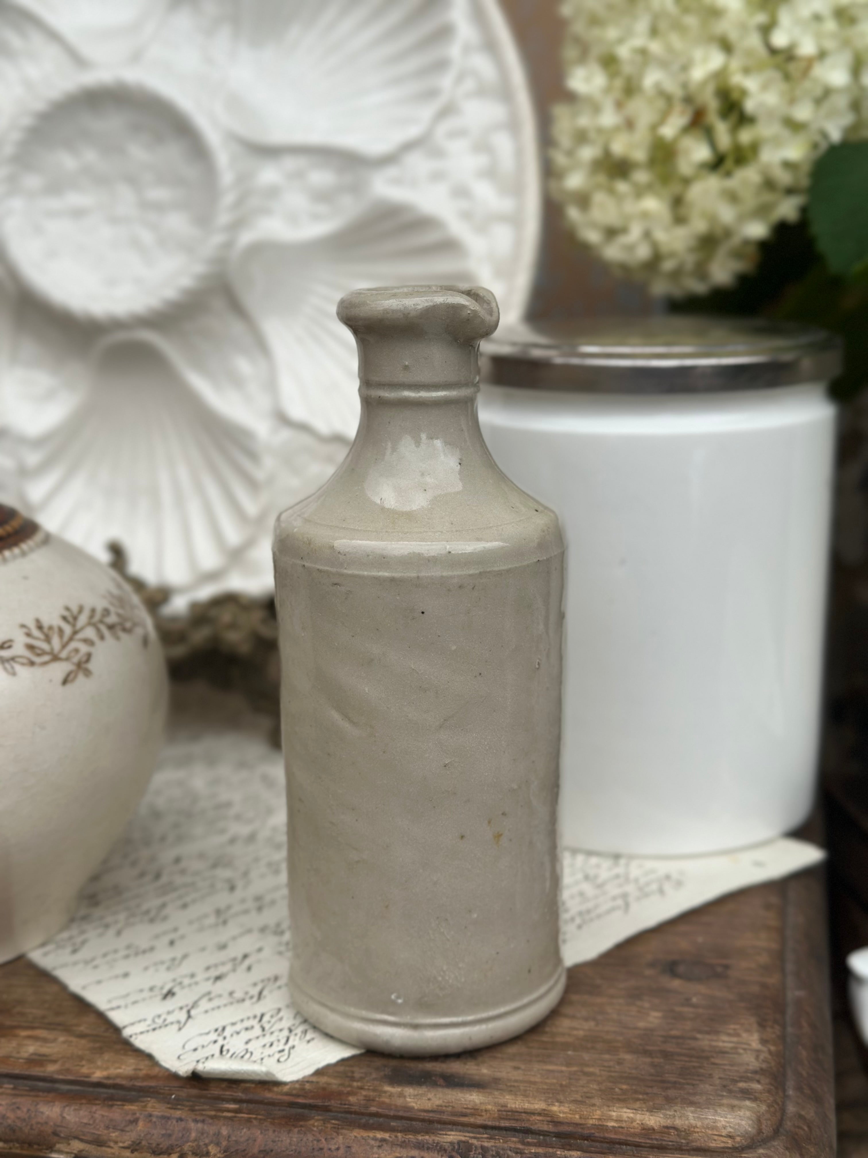 Small glazed stoneware bottle