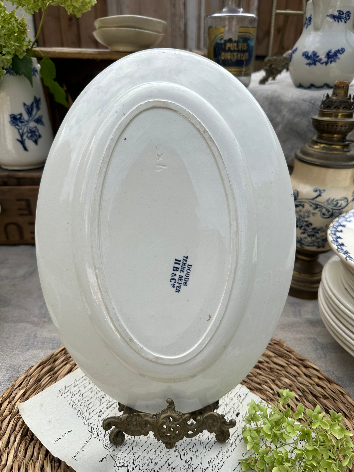 Plat ovale Choisy le Roi modèle Dodds
